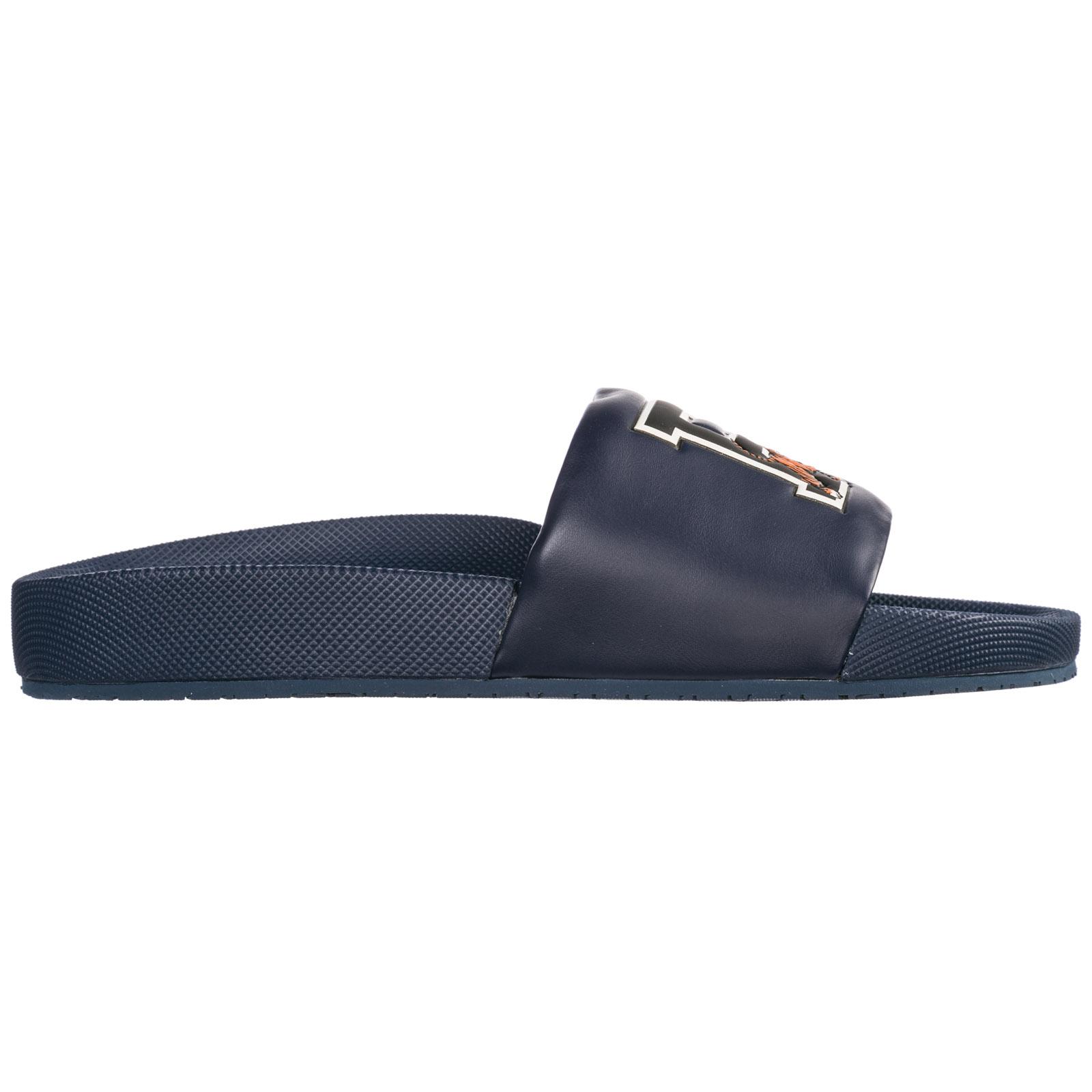 polo ralph lauren white & navy cayson sandals