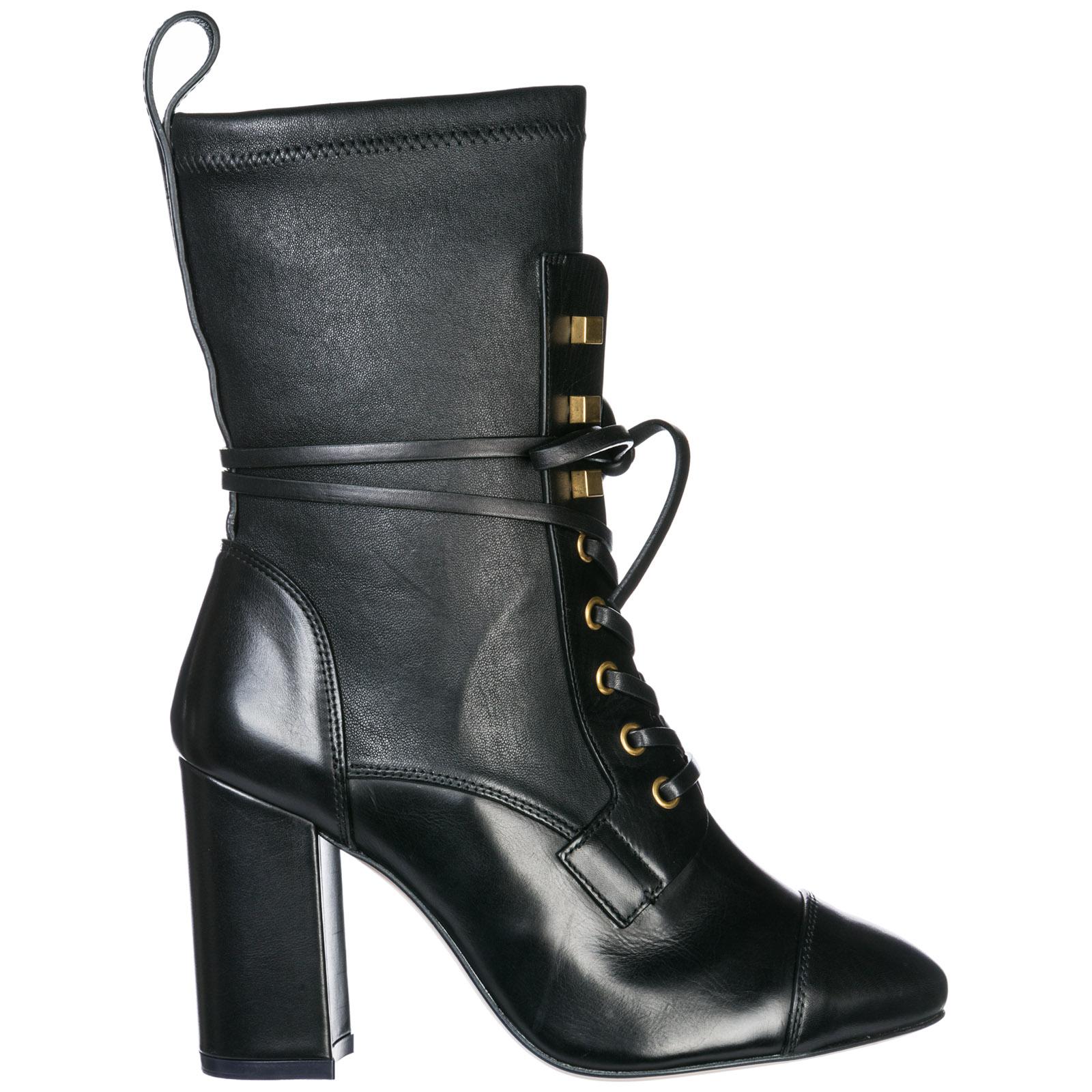 Stuart Weitzman Women's Leather Heel Ankle Boots Booties in Black - Lyst