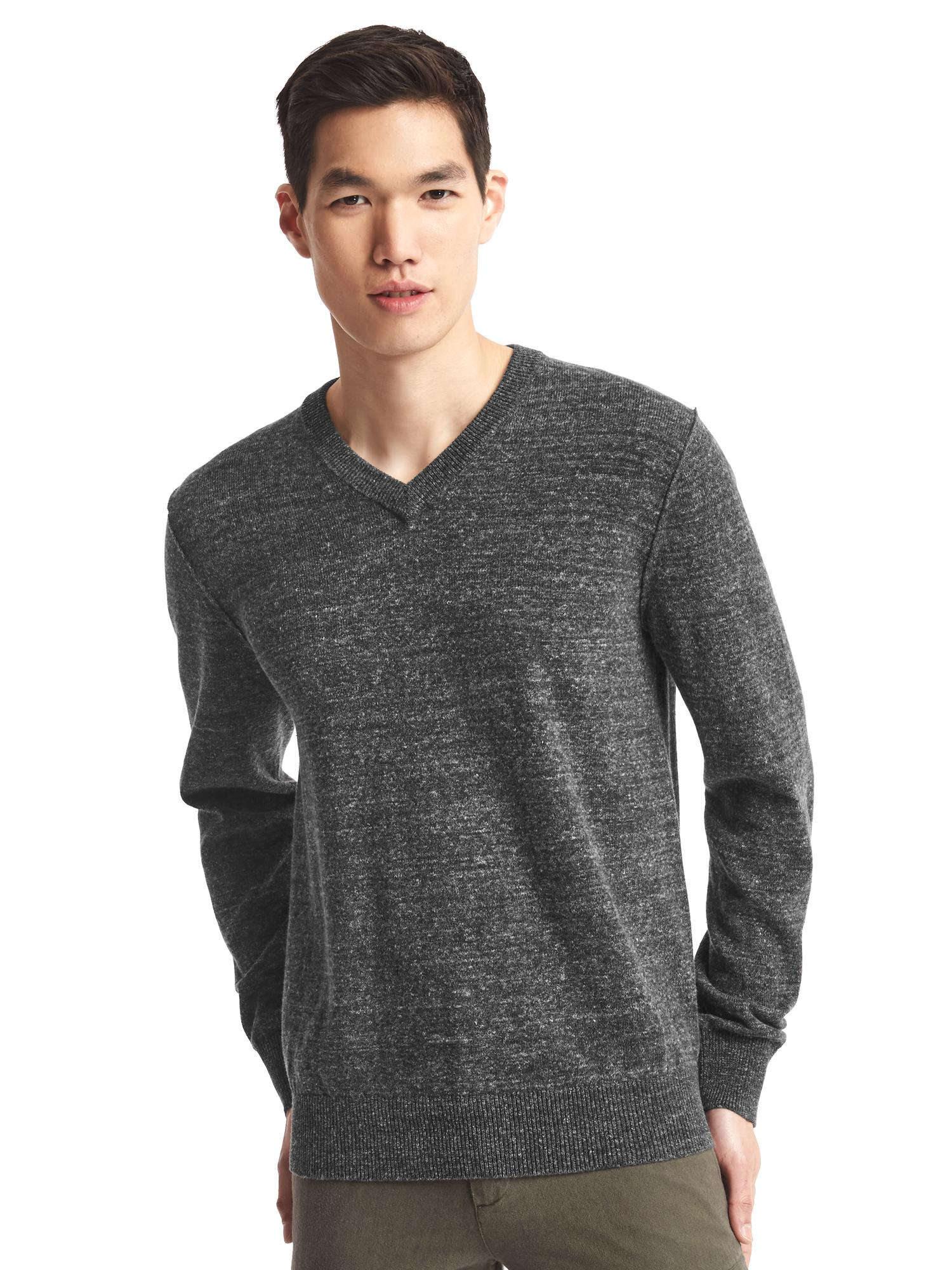  Gap  V neck Sweater  in Gray for Men  CHARCOAL GREY Lyst