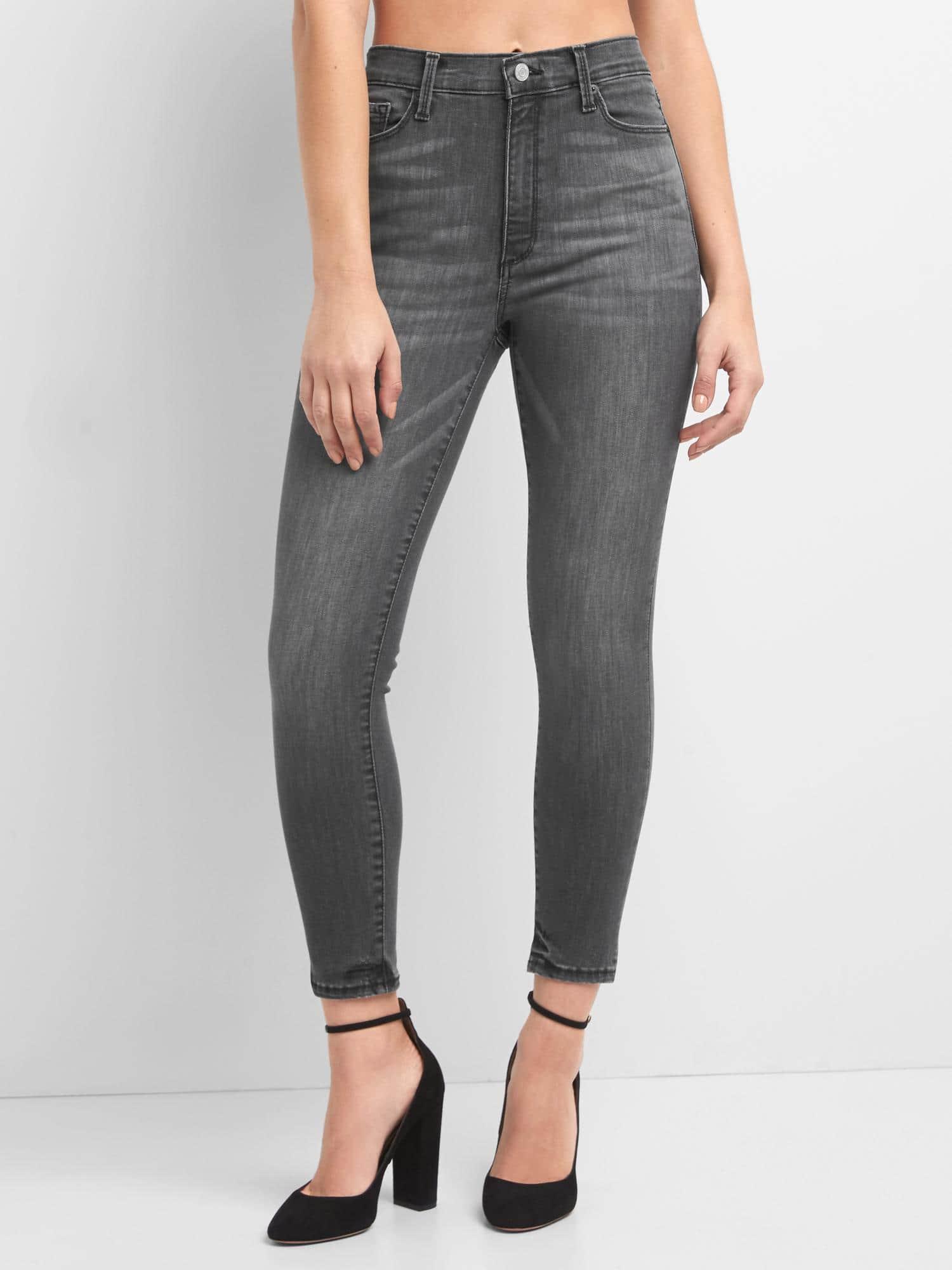 Lyst - Gap Washwell Super High Rise Sculpt True Skinny Jeans in Black ...