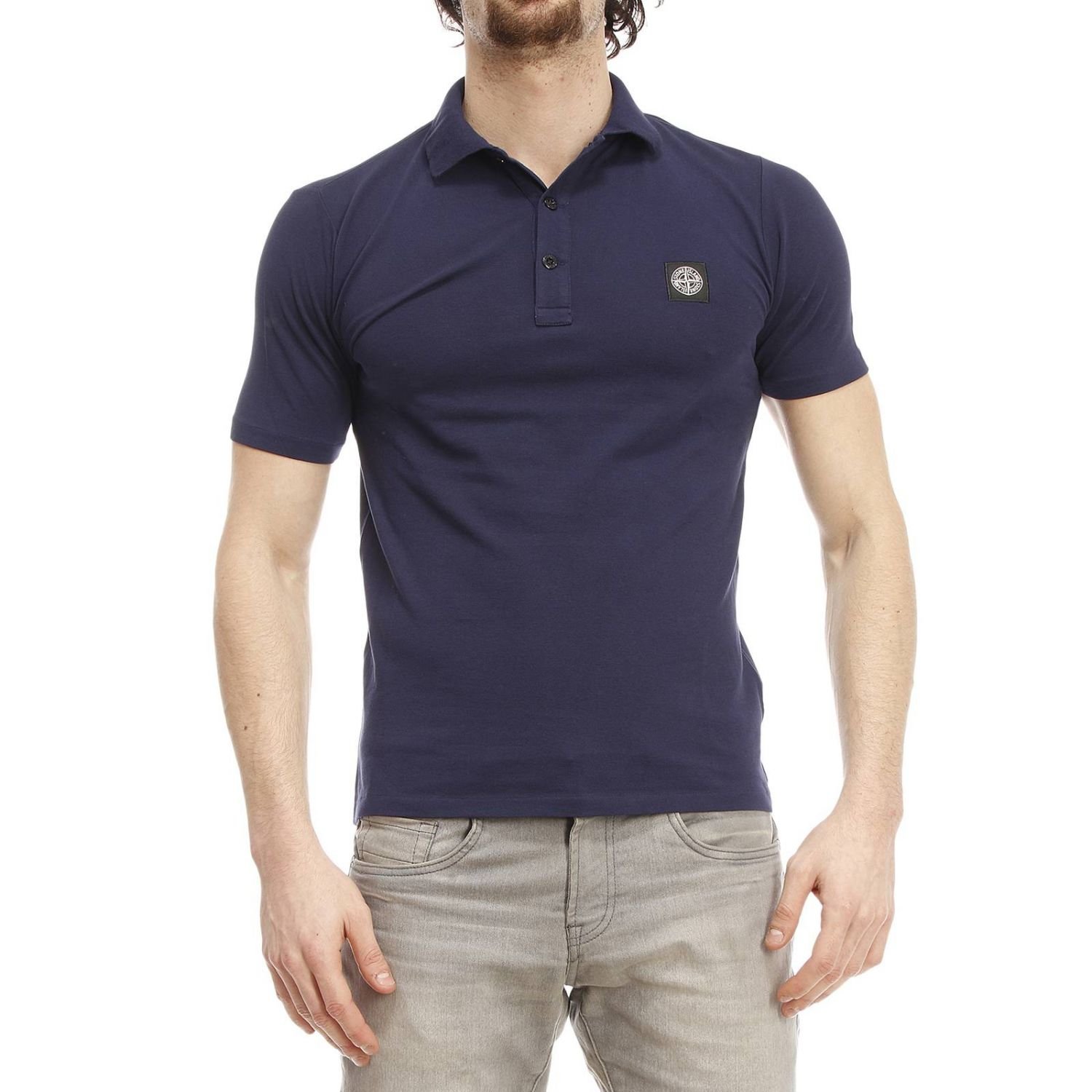 stone island polo navy blue