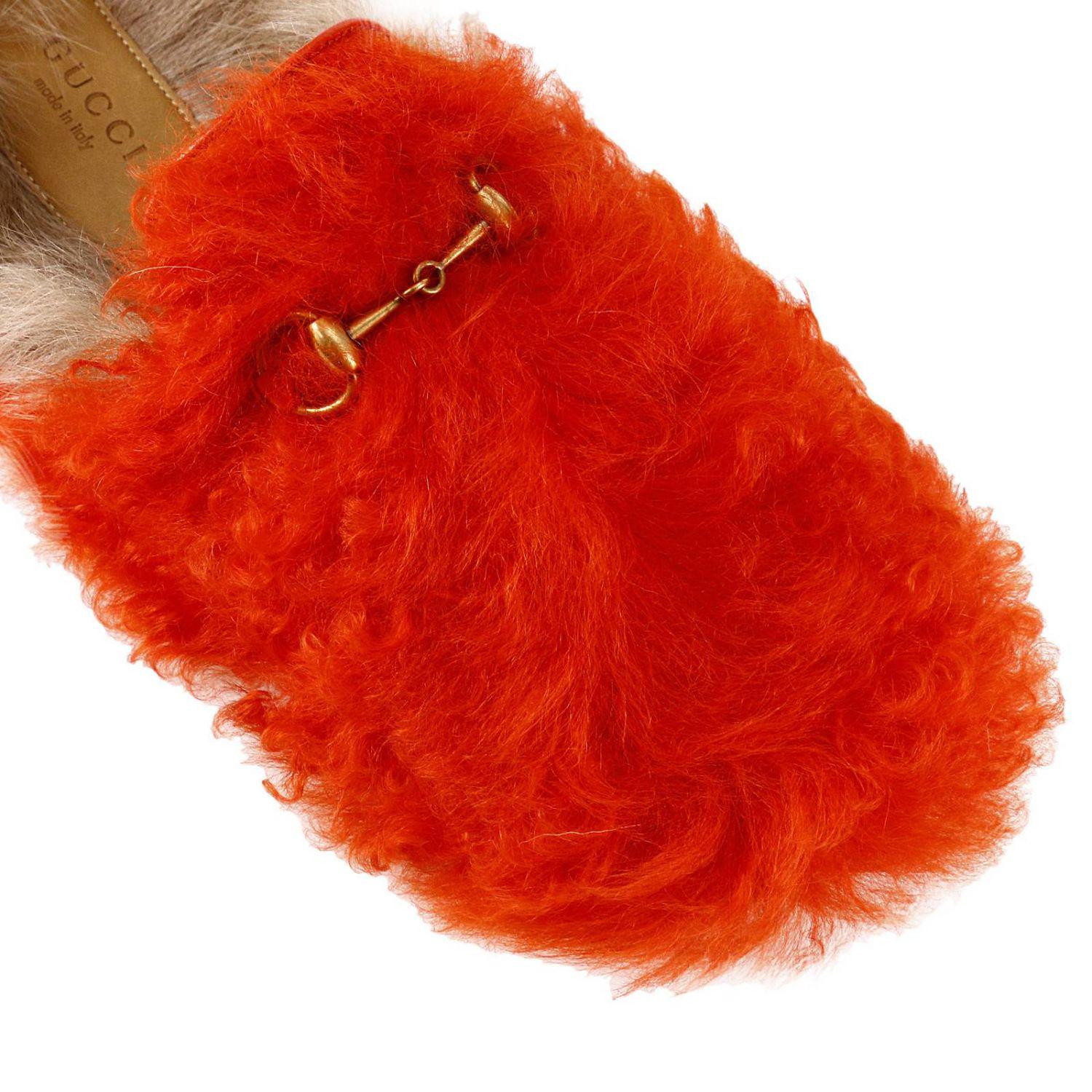 gucci horsebit fur slippers