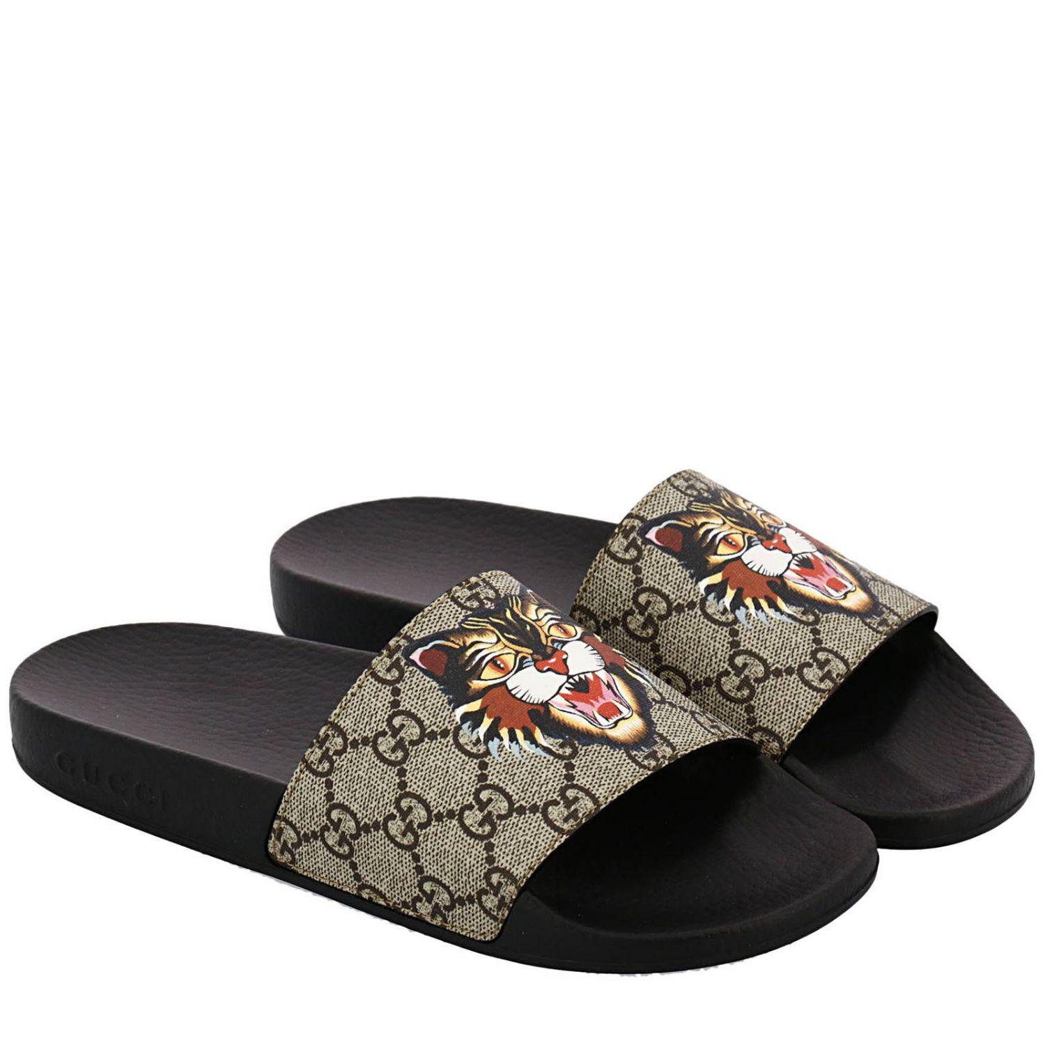 Lyst - Gucci Flat Sandals Shoes Women in Natural
