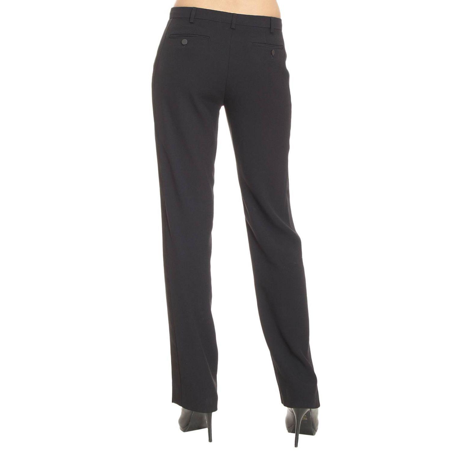 Lyst - Emporio Armani Pants Trouser Woman in Black