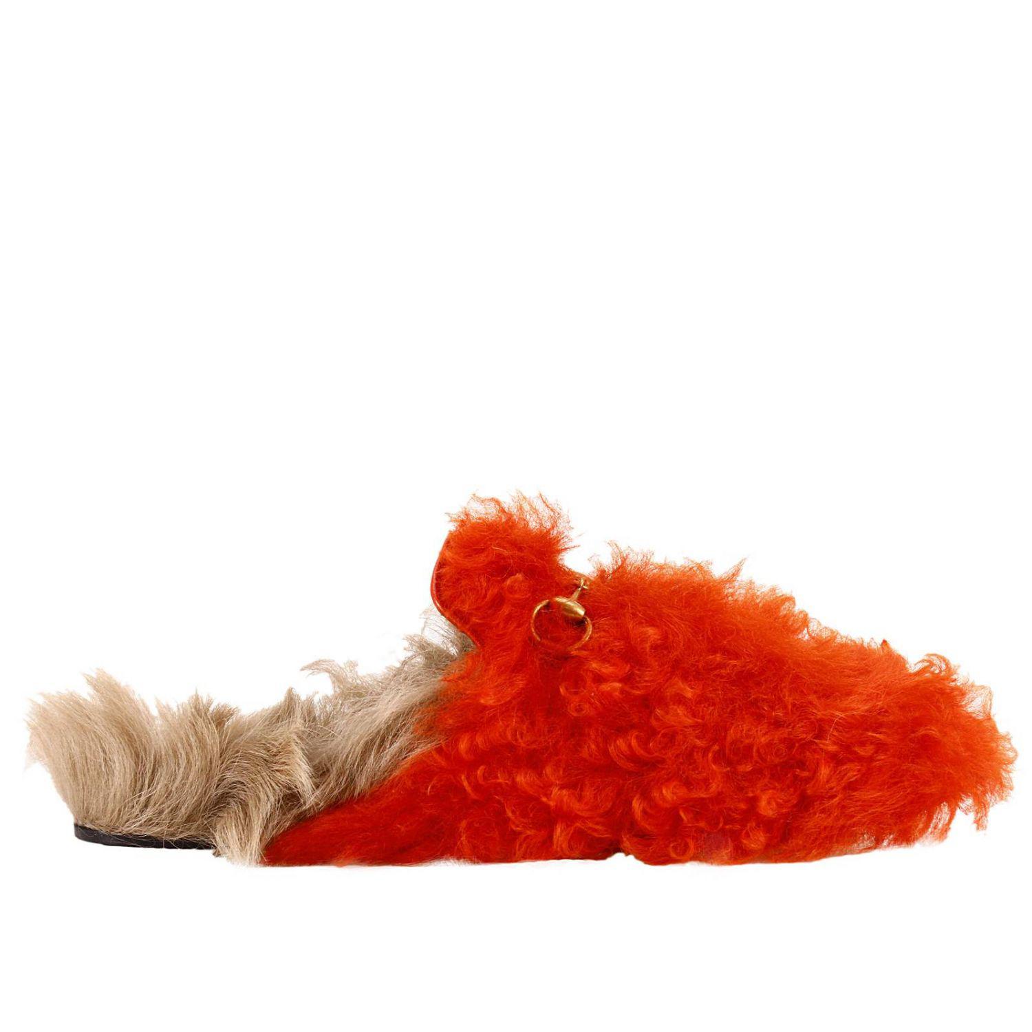 gucci horsebit fur slippers