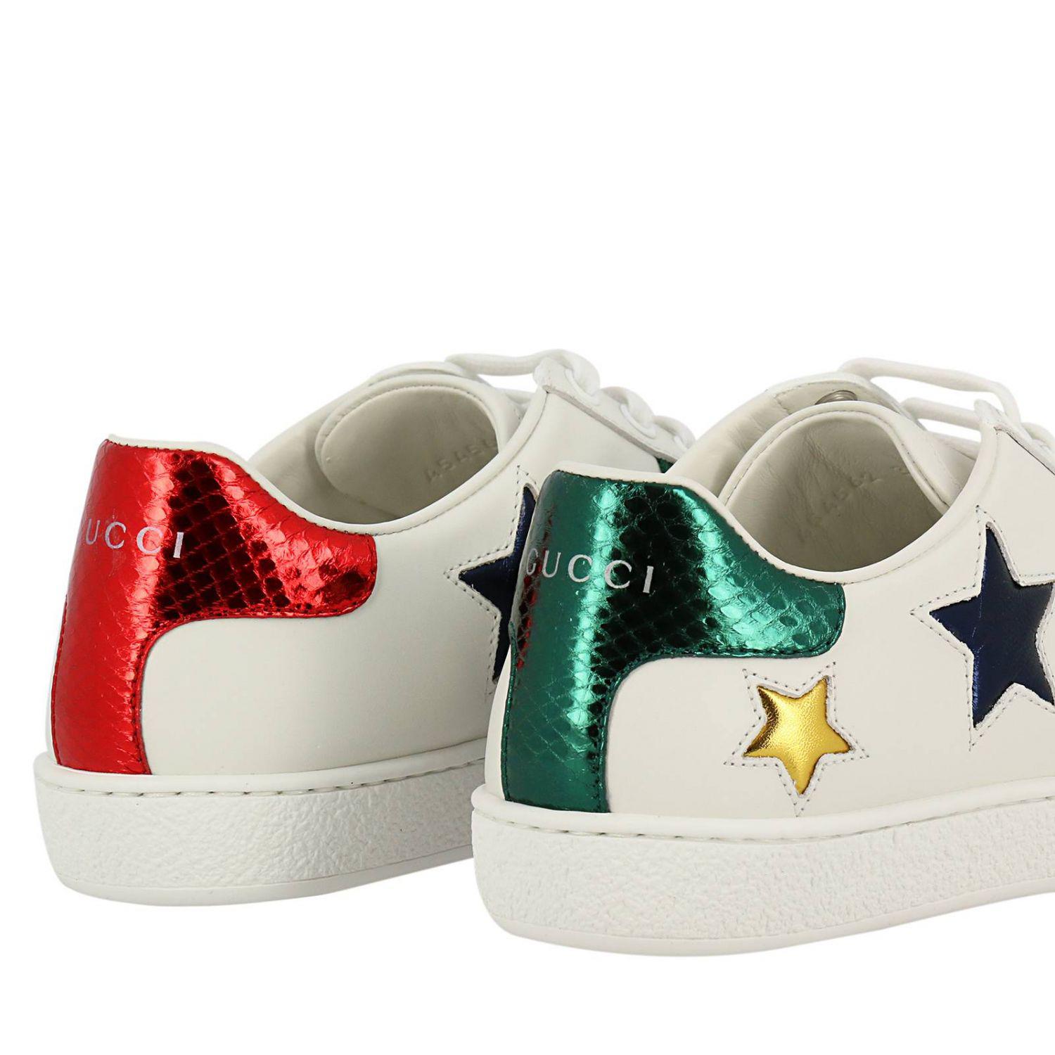 gucci white canvas shoes