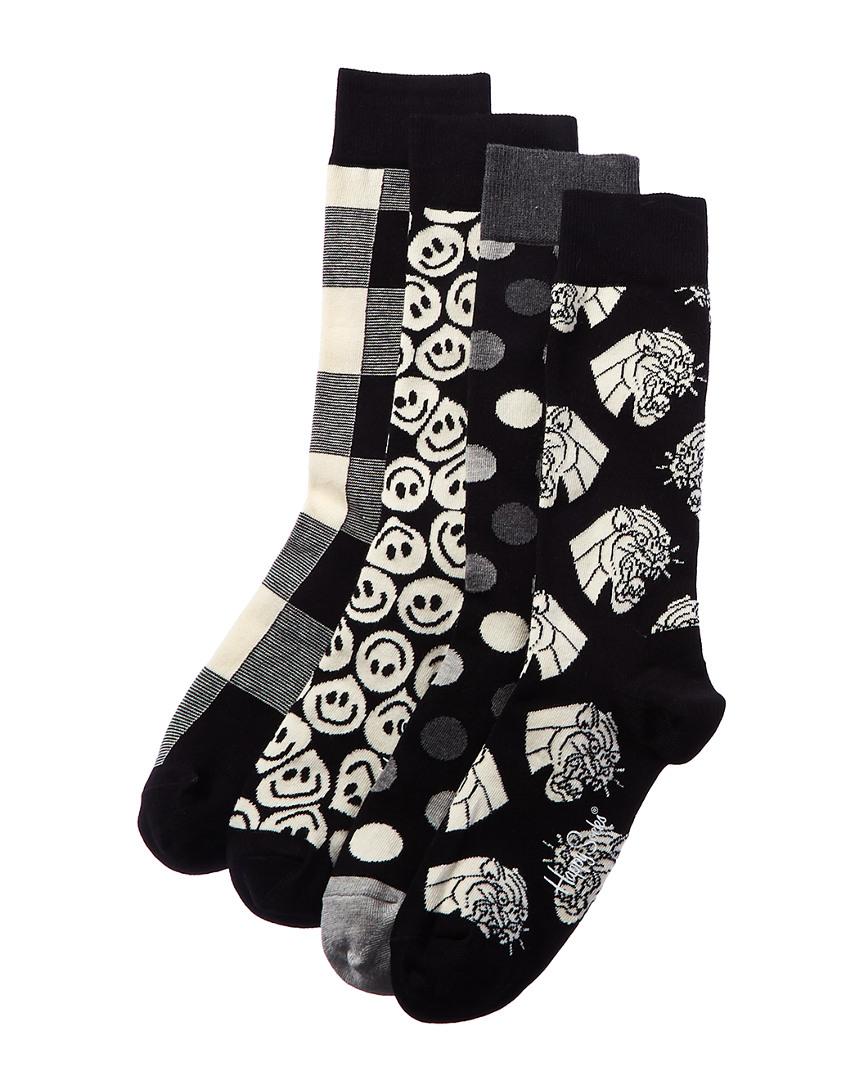 Download Happy Socks Pack Of 4 Socks in Black for Men - Lyst