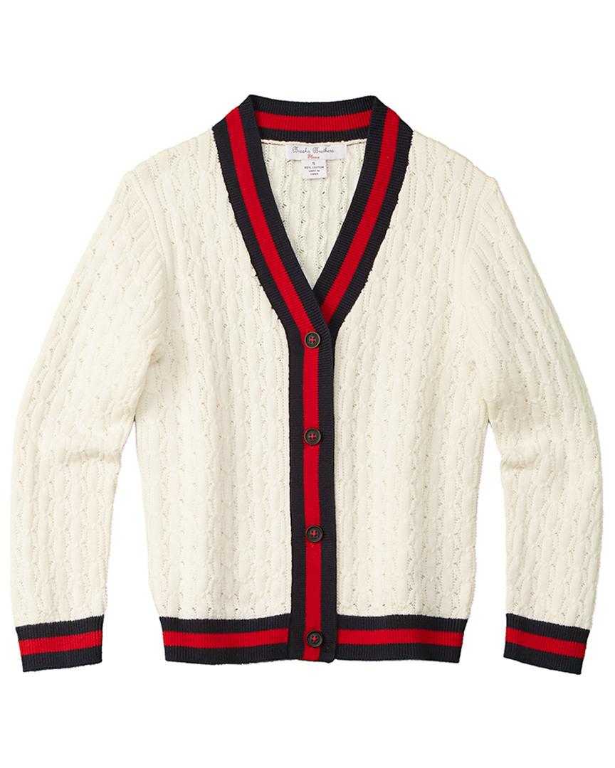 Lyst - Brooks Brothers Red Fleece Cardigan in White