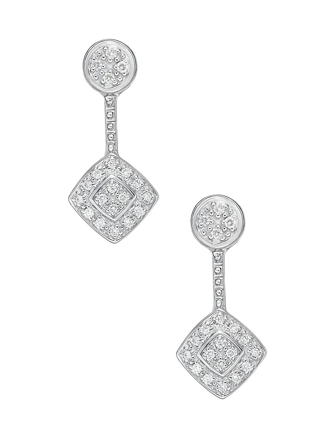Alor Stainless Steel Diamond Earrings In Metallic Lyst Featured Alor Metallic Stainless Steel Diamond Earrings