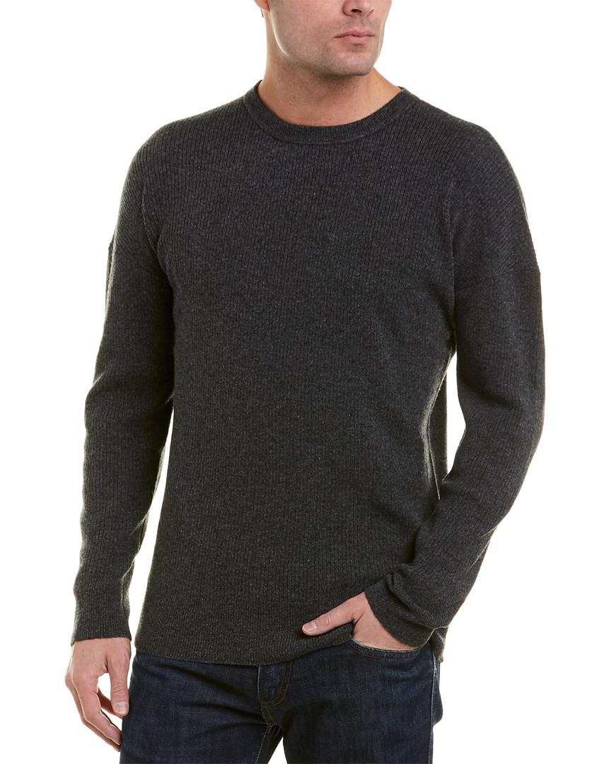 Lyst Save Khaki Wool & Cashmereblend Crewneck Sweater in Gray for Men