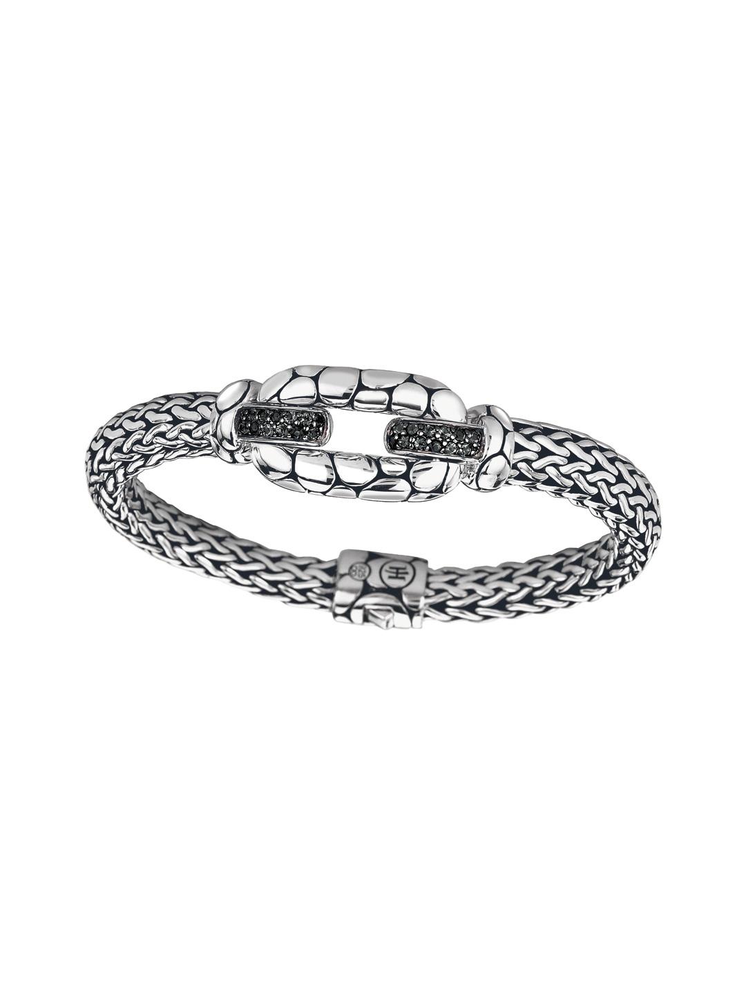 womens metallic kali black sapphire oval link bracelet