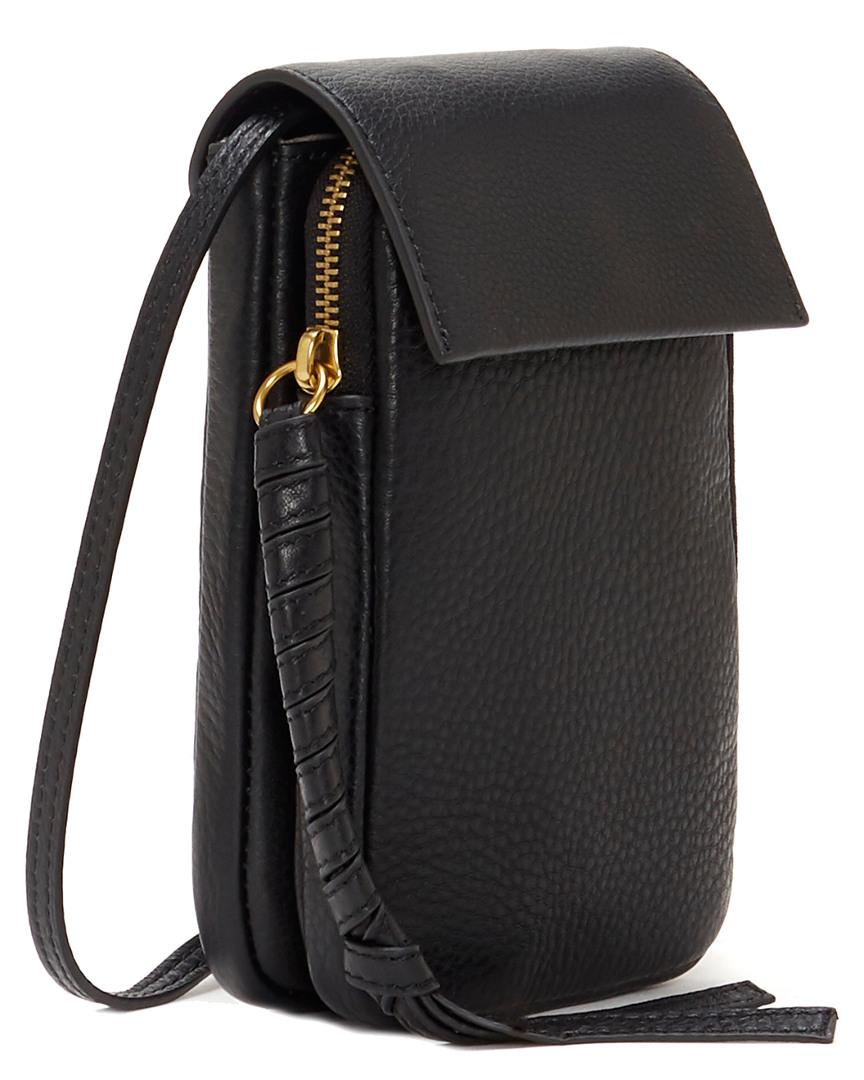 Vince Camuto Cory Crossbody Leather Phone Case in Black - Lyst