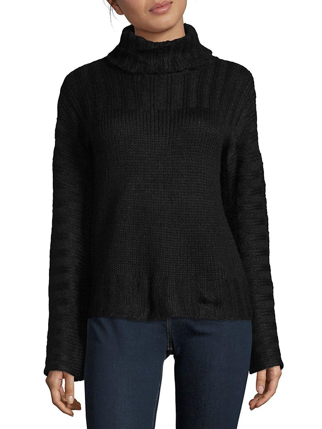 Lyst - Saks Fifth Avenue Pullover Turtleneck Sweater in Black