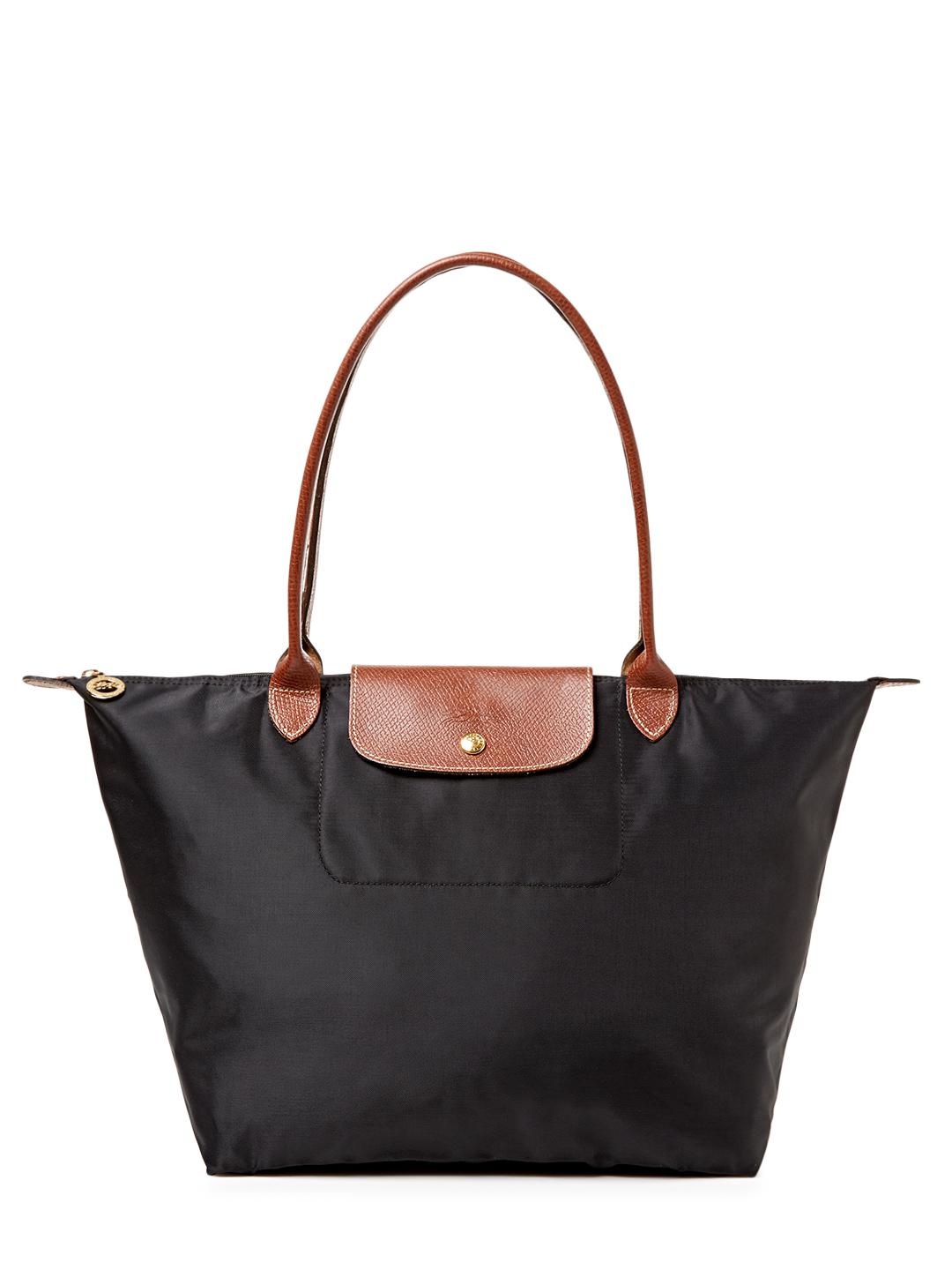Lyst Longchamp Le Pliage Nylon Medium Tote In Black Save 17 Longchamp Women S Black Le Pliage