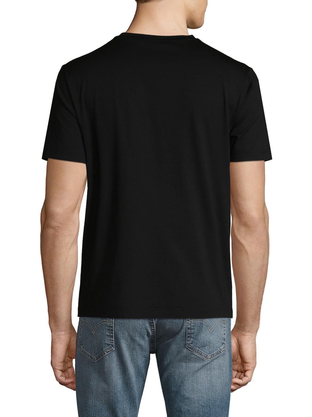 Lyst - Prada Solid Pocket Tee in Black for Men