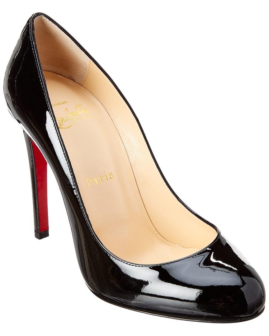 Christian Louboutin Leather Fifille 100 Patent Pump in Black - Lyst