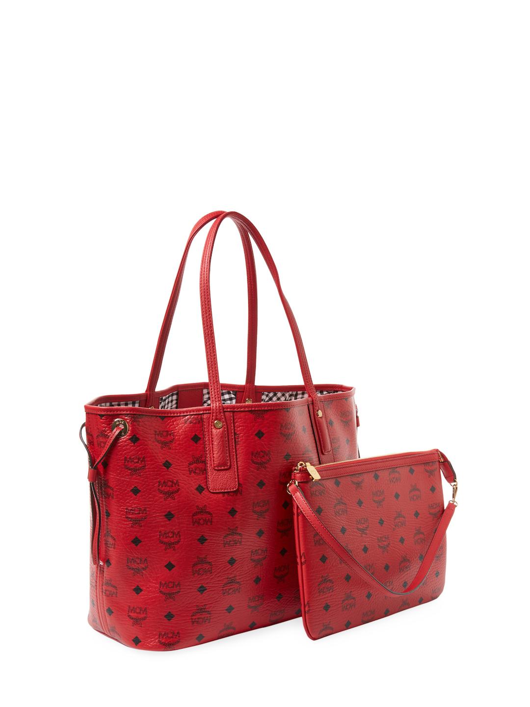 Lyst Mcm Medium Reversible Liz Shopper in Red