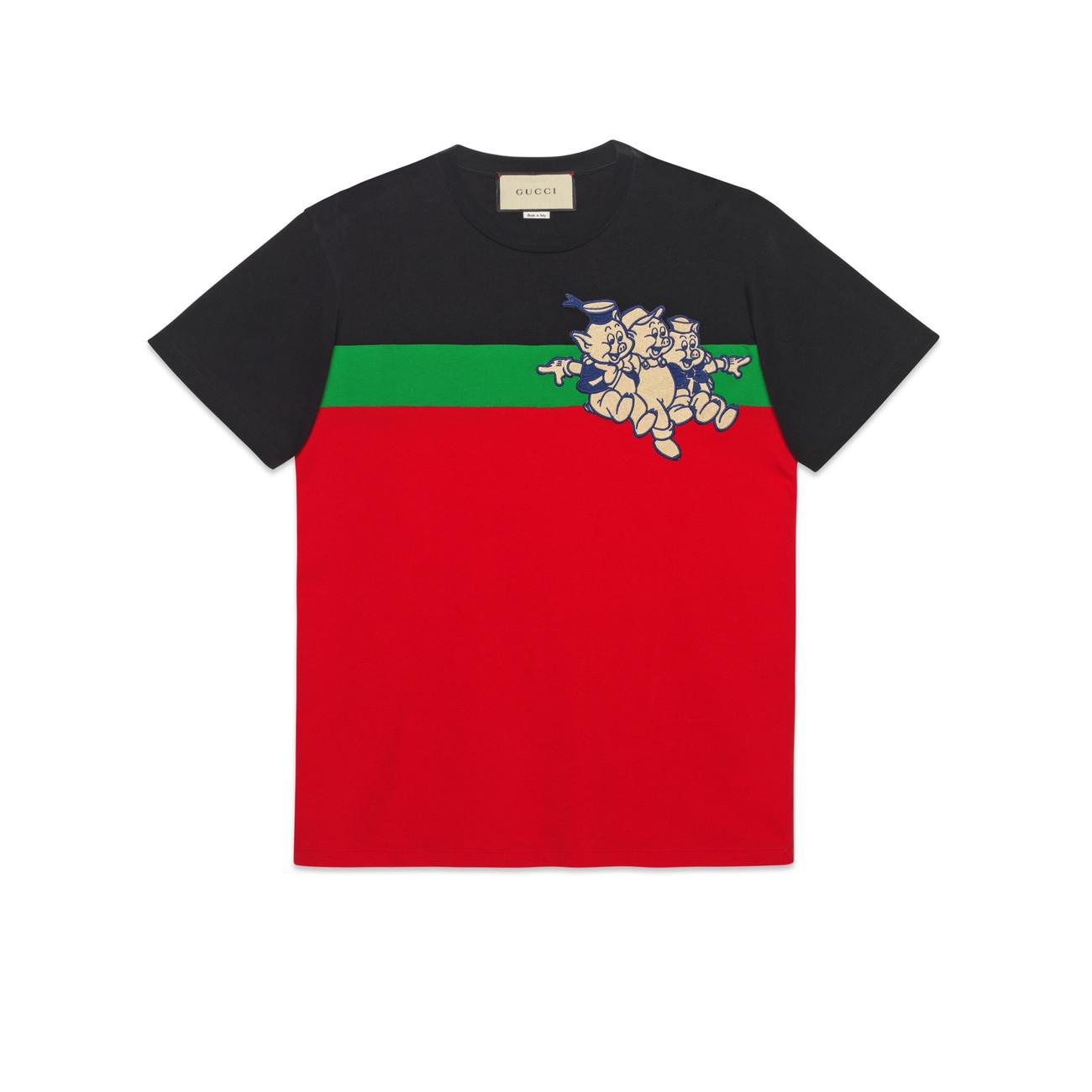 Lyst - Gucci Men's Oversize T-shirt With Three Little Pigs in Green for Men