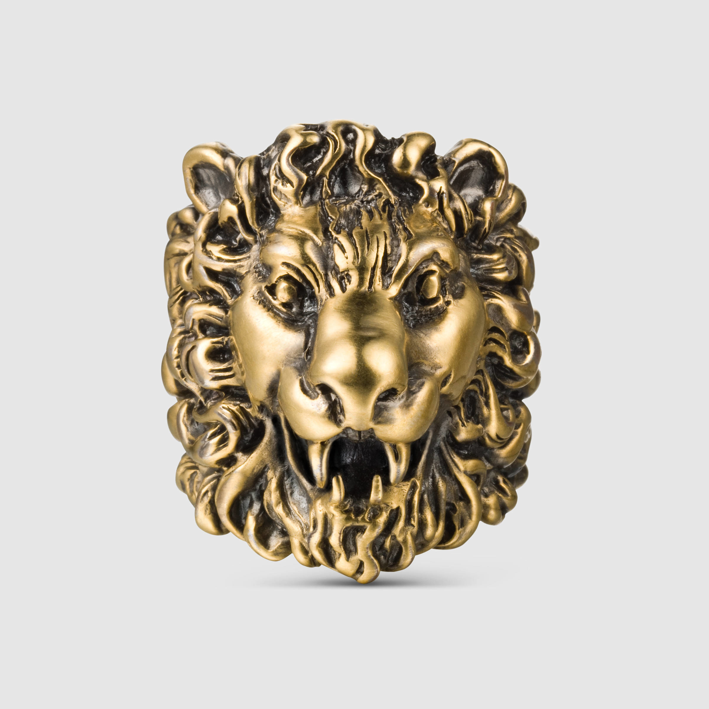 gucci mens lion ring