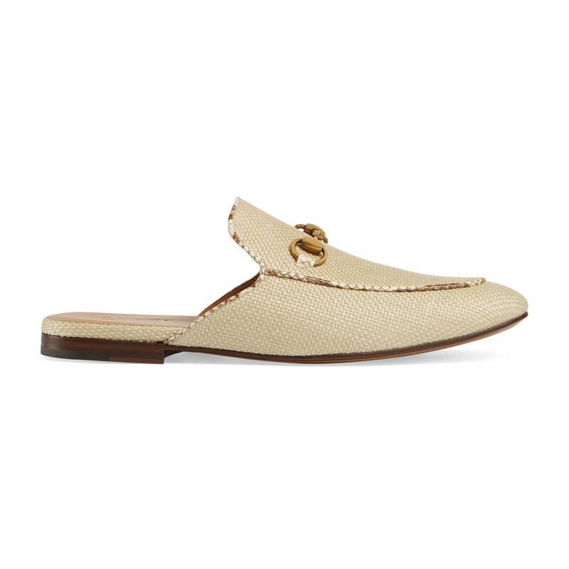 gucci princetown raffia