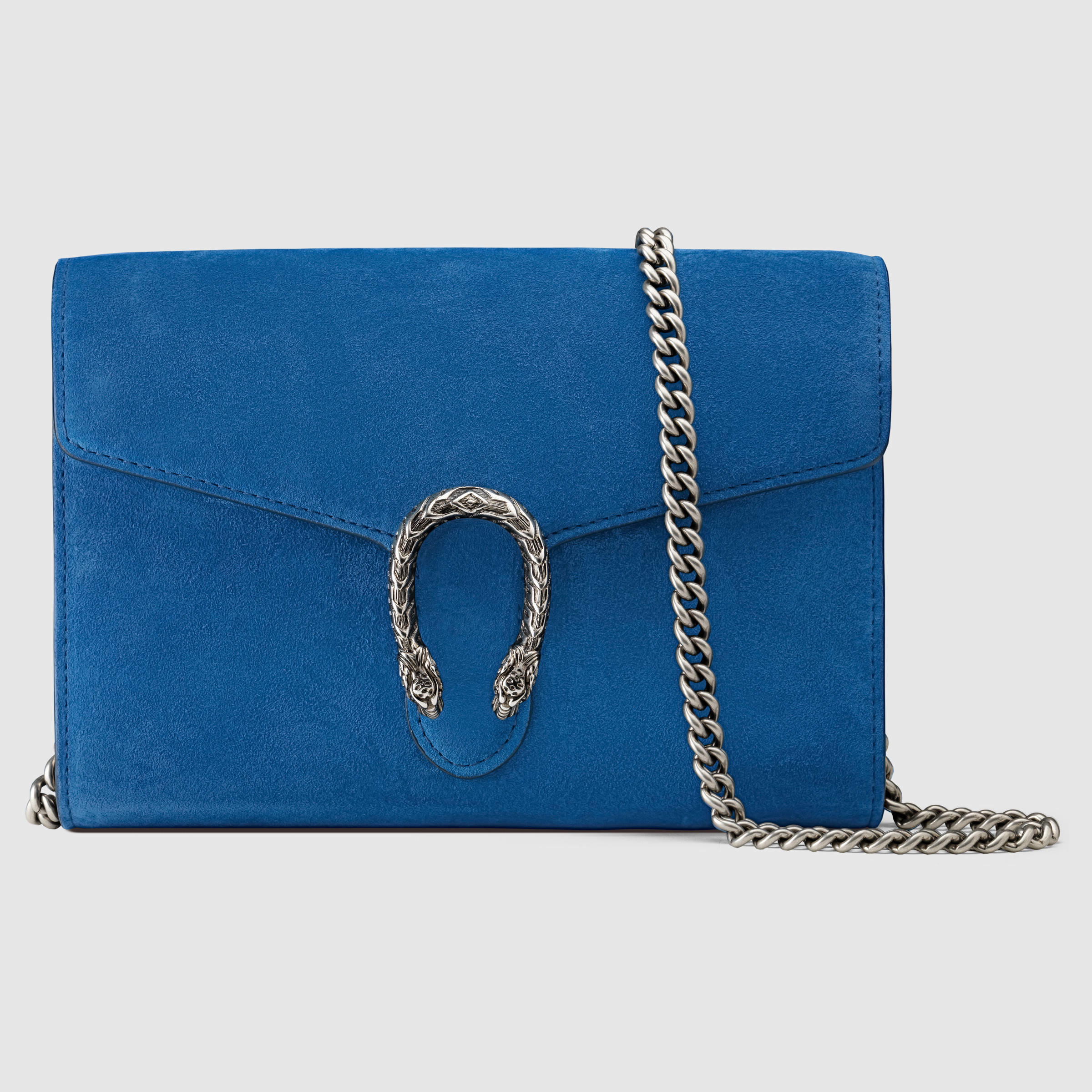 Gucci Dionysus Suede Mini Chain Shoulder Bag in Blue (blue suede) | Lyst