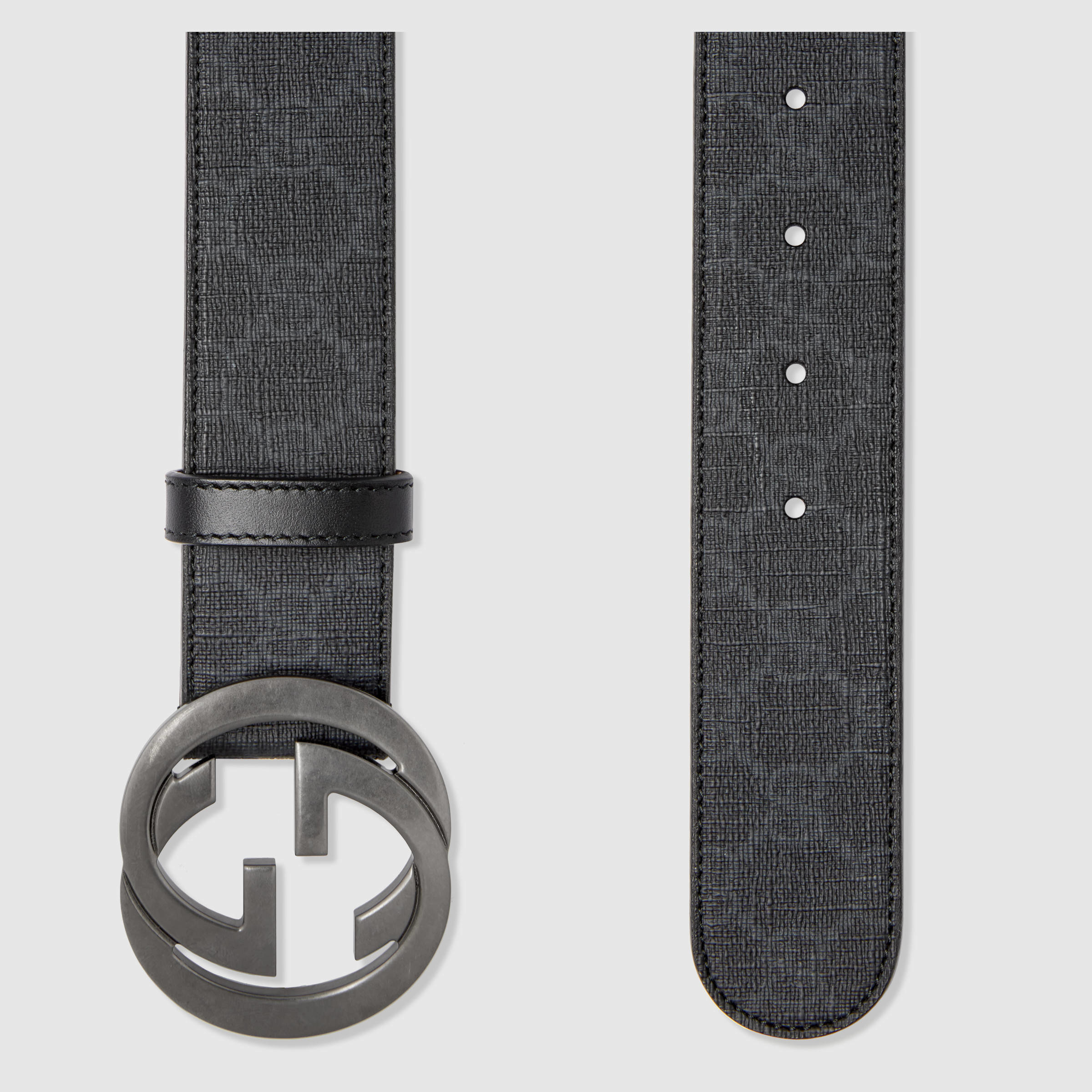 Lyst - Gucci Gg Supreme Belt With G Buckle in Black for Men