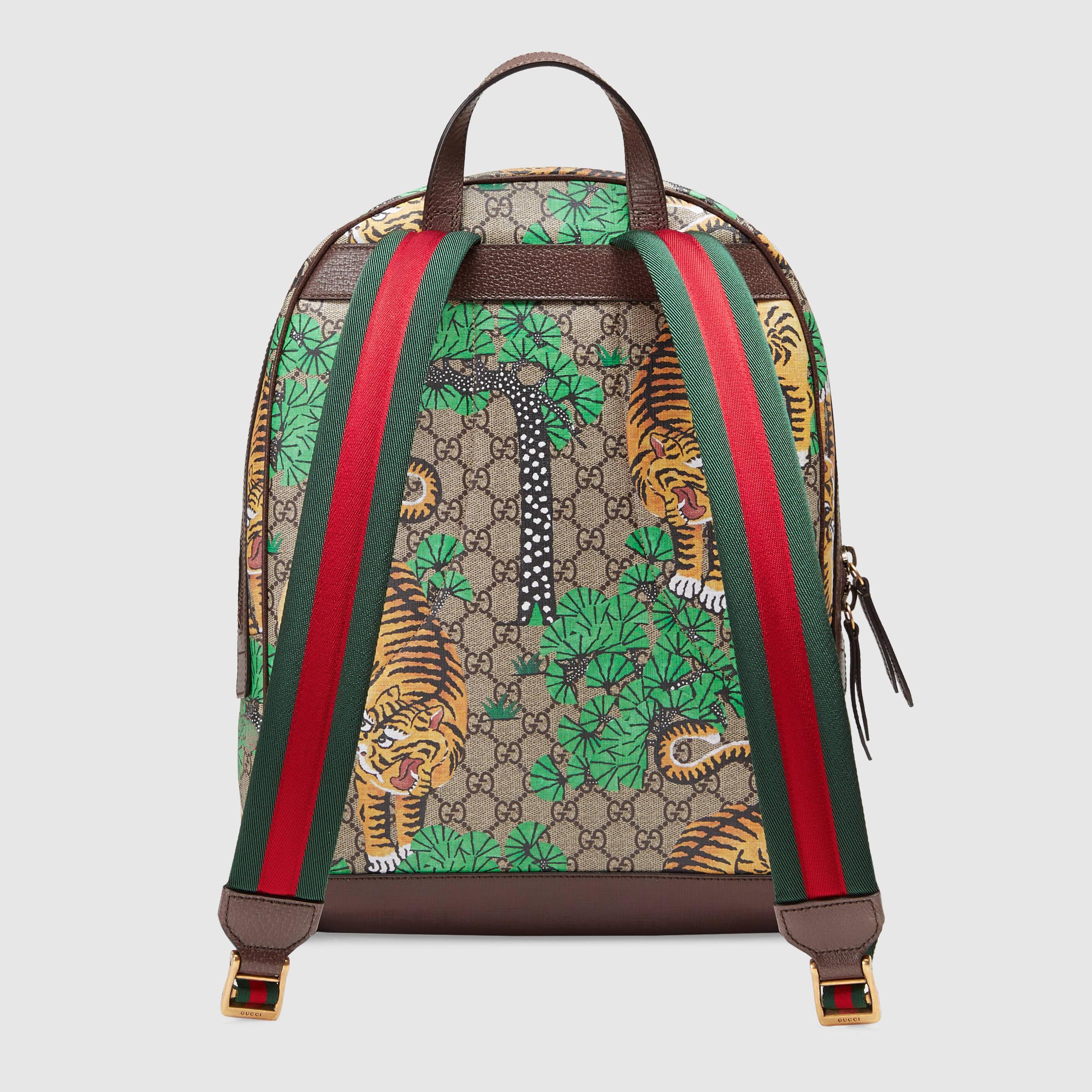 Lyst - Gucci Bengal GG Supreme Canvas Backpack