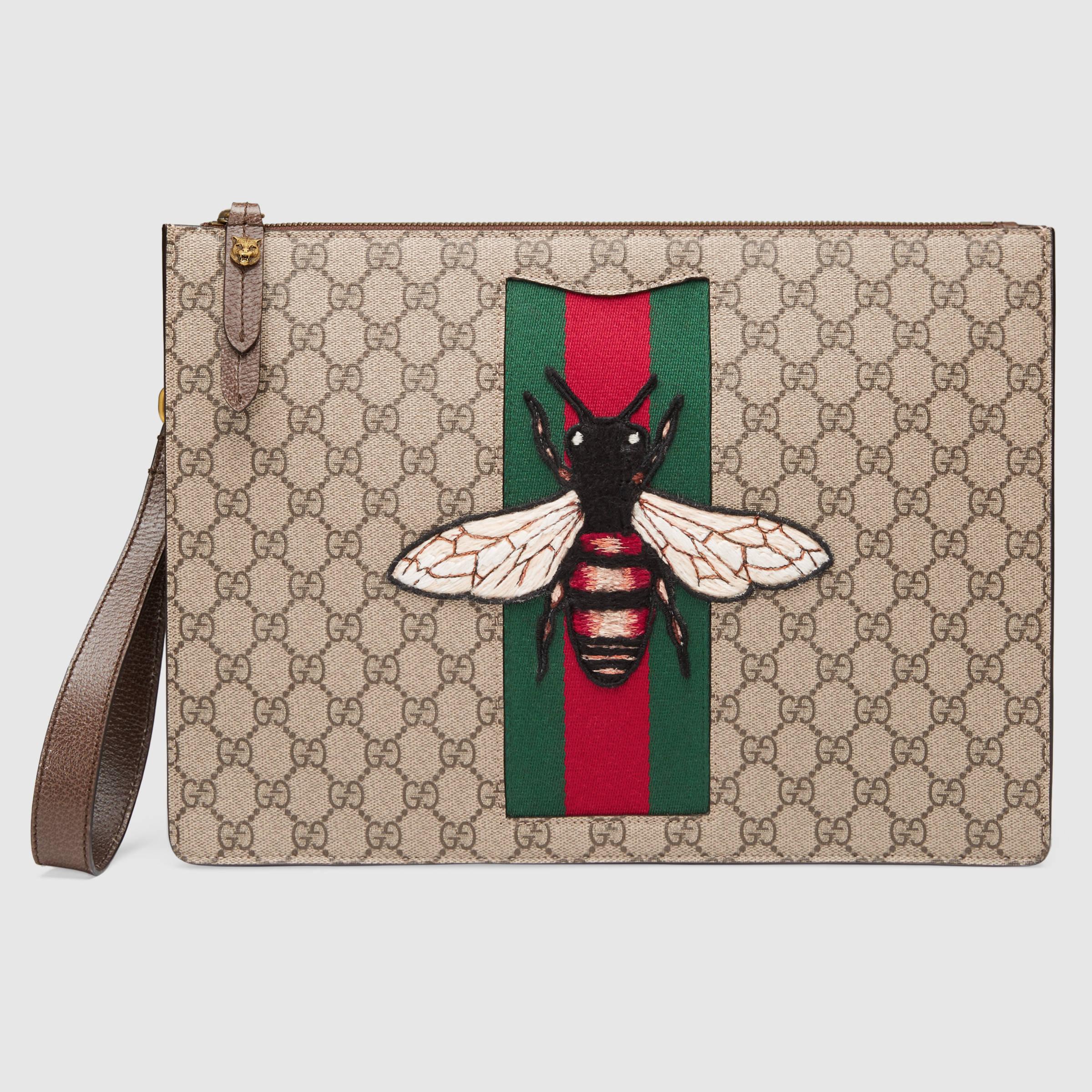 Lyst - Gucci Gg Supreme Men&#39;s Bag With Bee