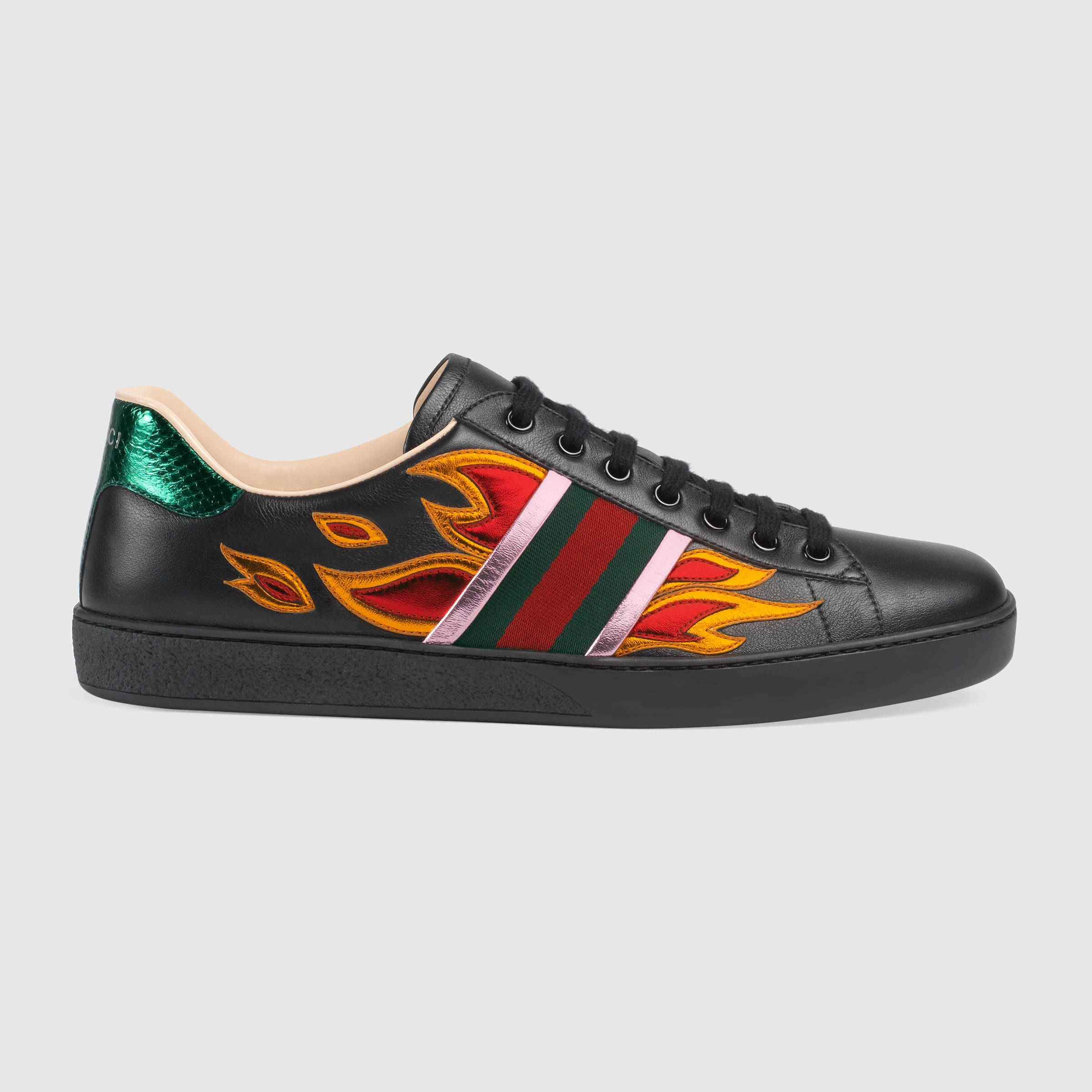 Lyst Gucci Ace Lowtop Sneaker With Flames for Men