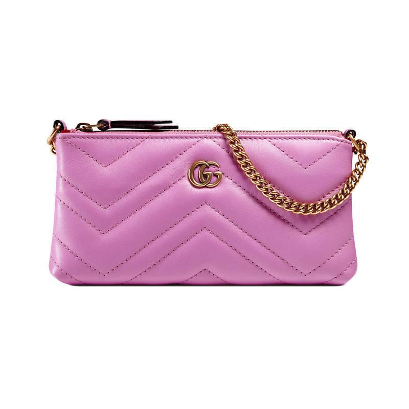 Lyst - Gucci Gg Marmont Chain Mini Bag in Pink