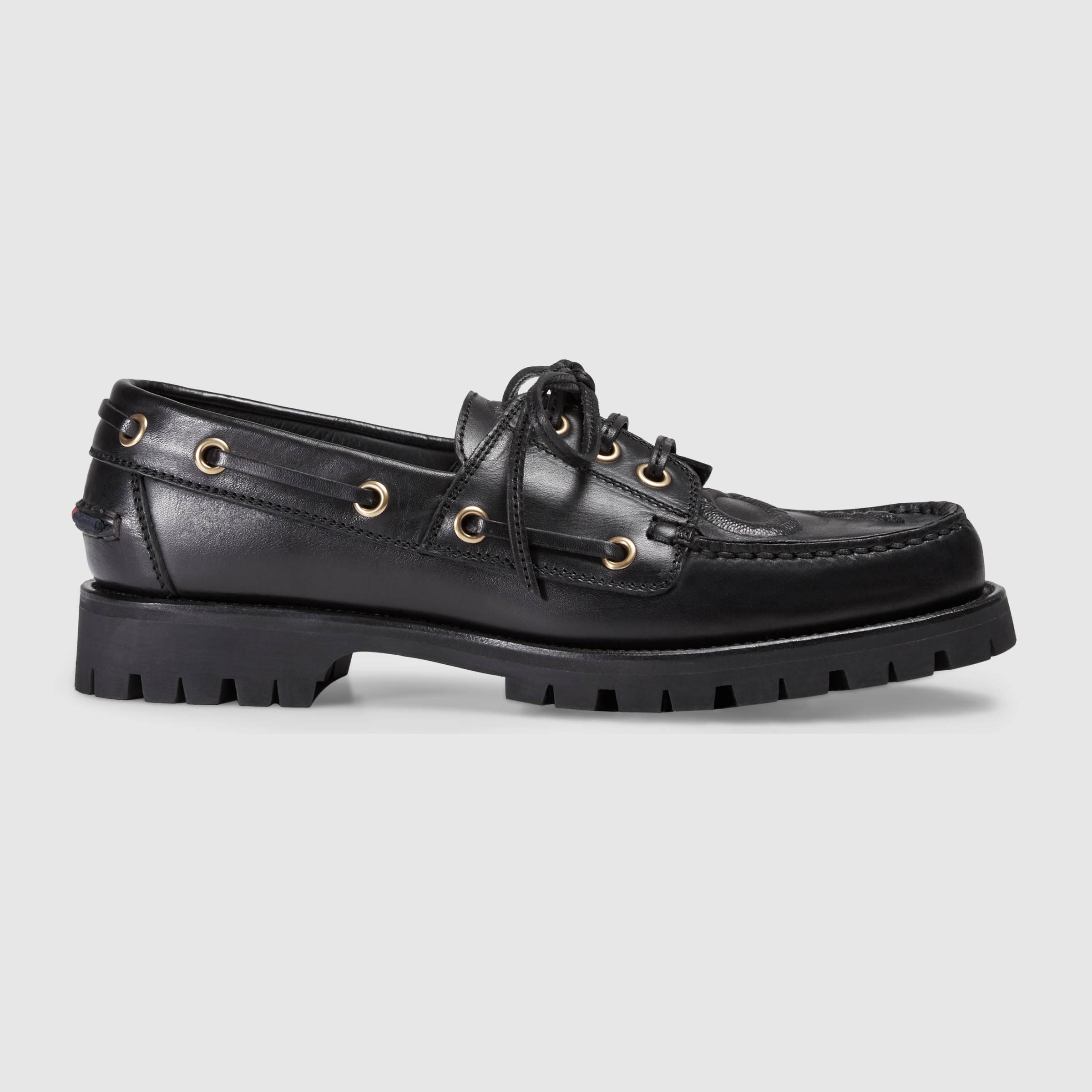 Lyst - Gucci Snake Embossed Lug Sole Loafer in Brown for Men
