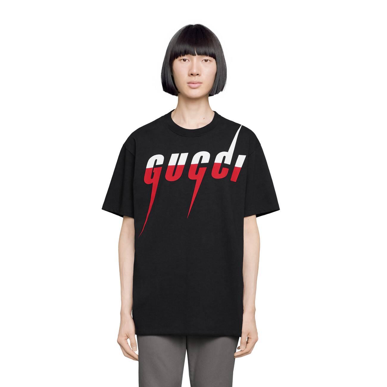 Gucci Black Logo T-shirt for Men - Save 34% - Lyst