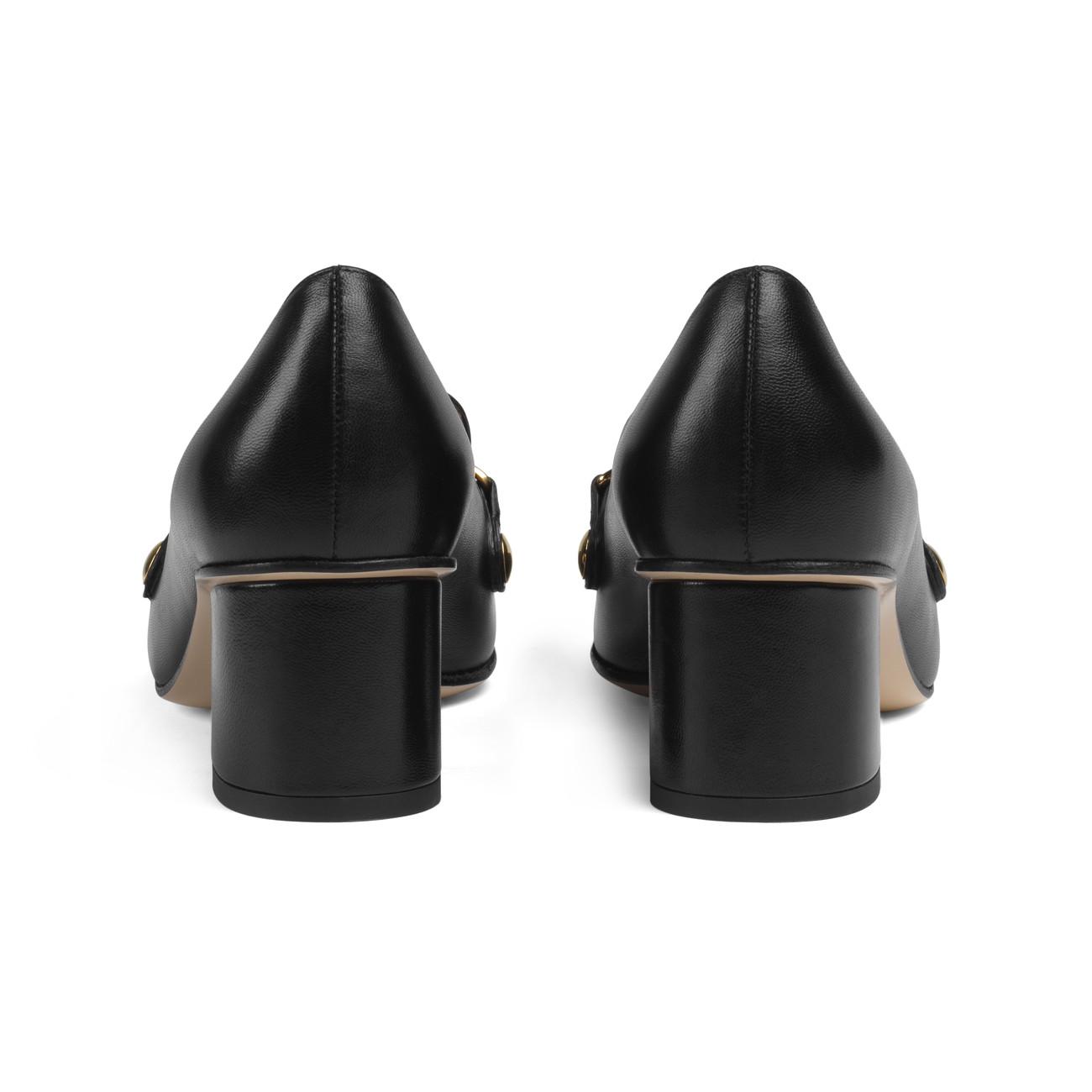 gucci sylvie leather mid heel pump