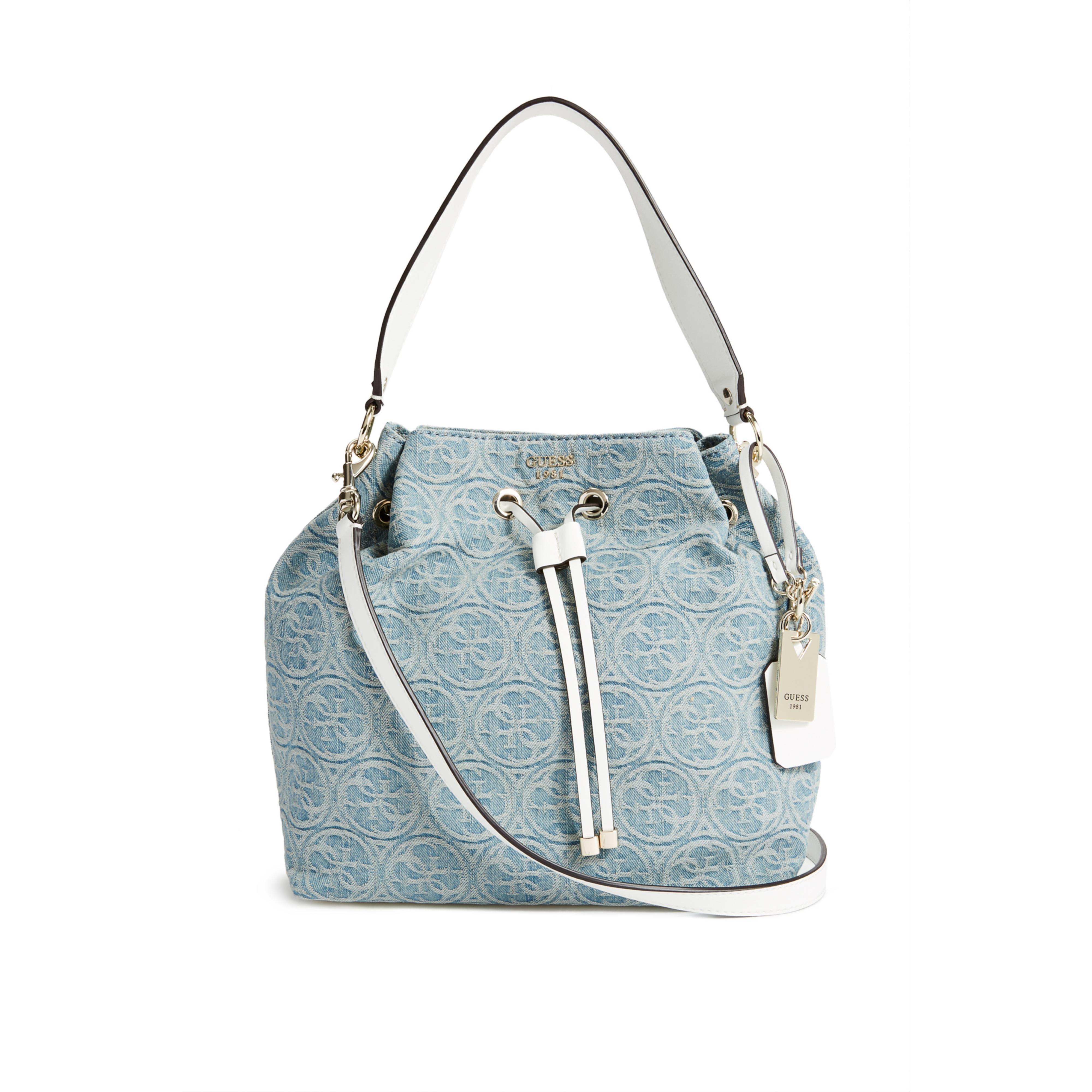 Lyst Guess Juliana Bucket Bag In Denim Gallery