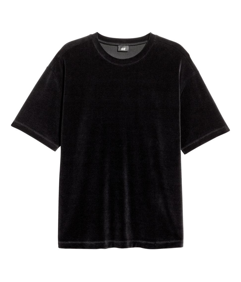 h and m black t shirt