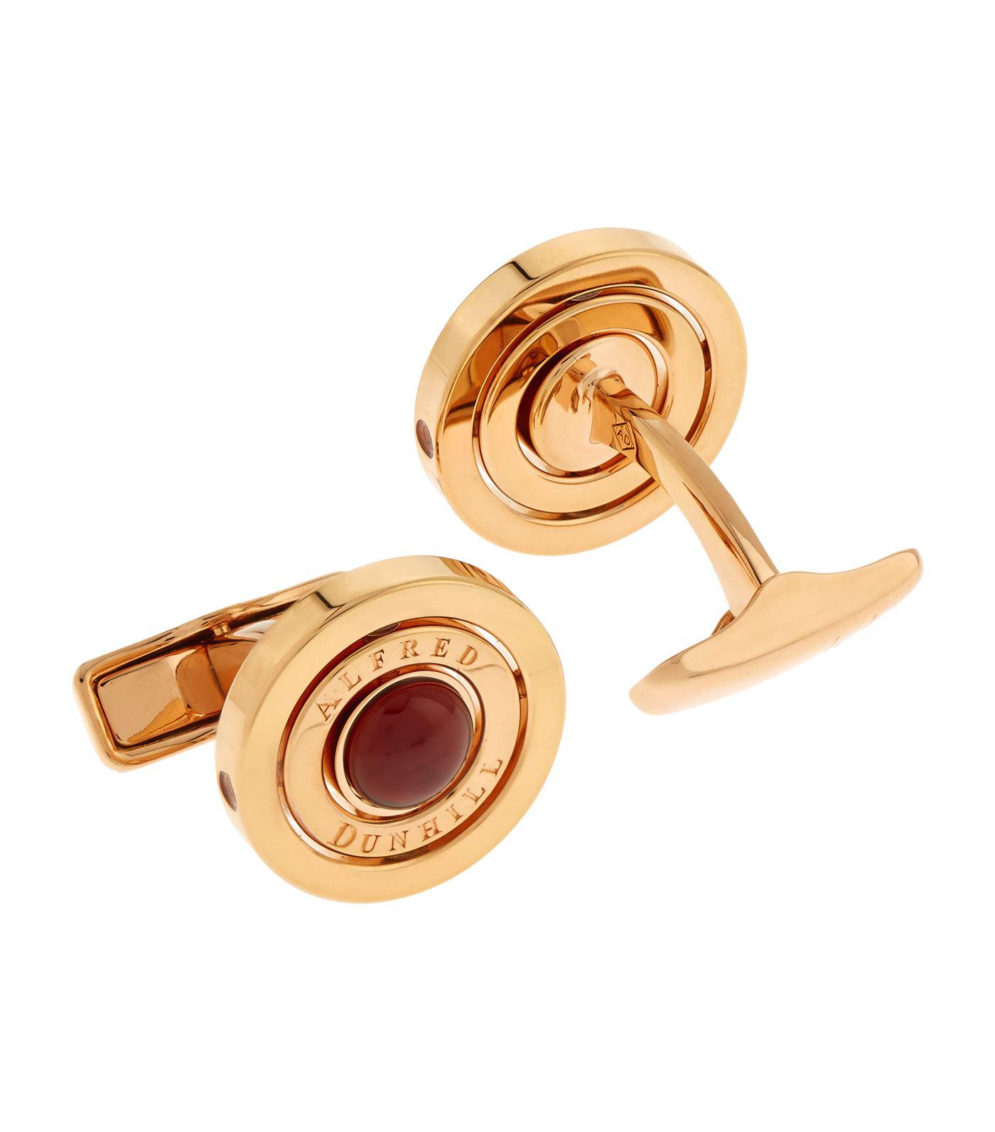 Lyst - Dunhill Rose Gold Ruby Cufflinks in Metallic for Men