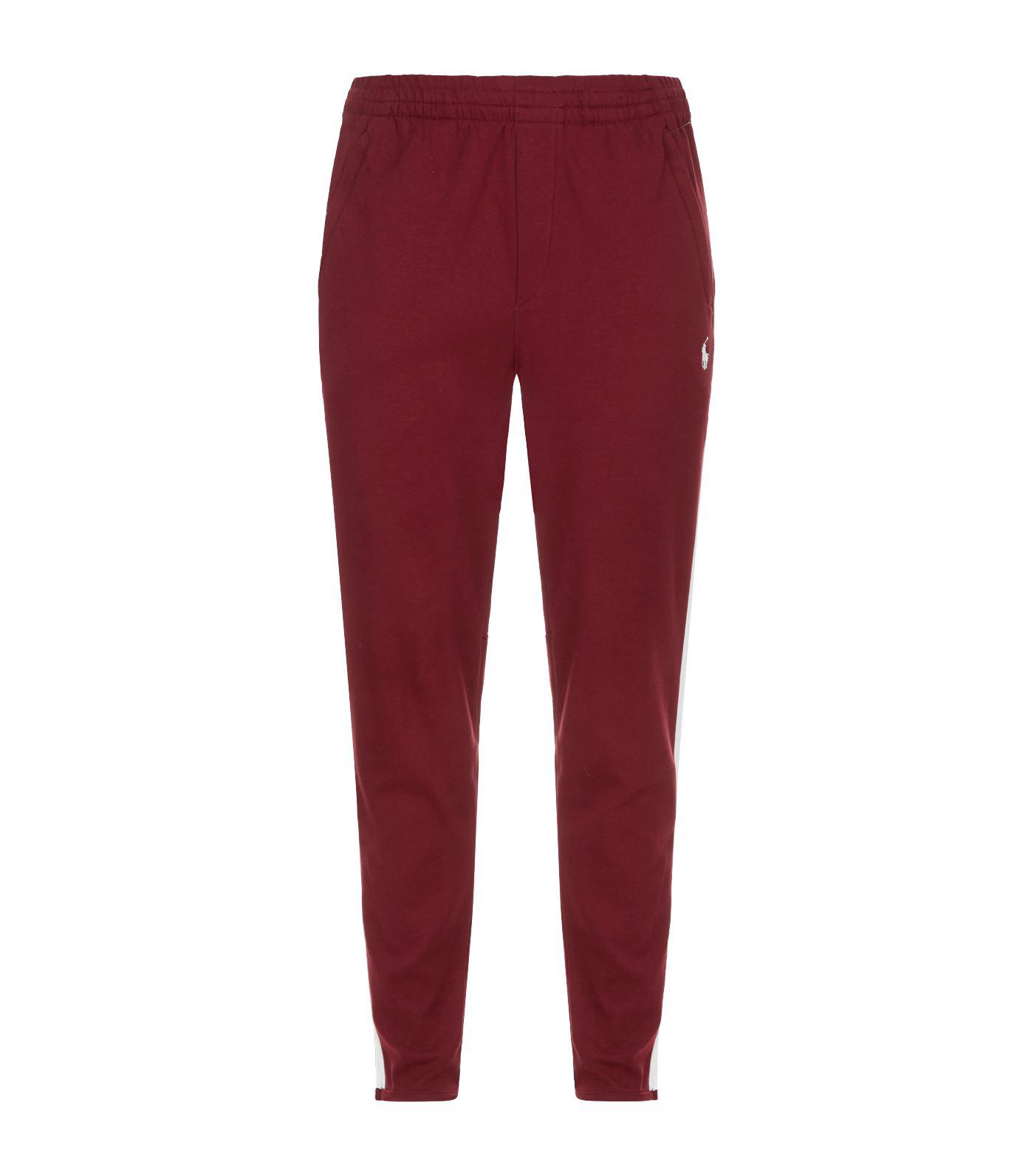 Lyst - Polo Ralph Lauren Side Stripe Sweatpants in Red for Men