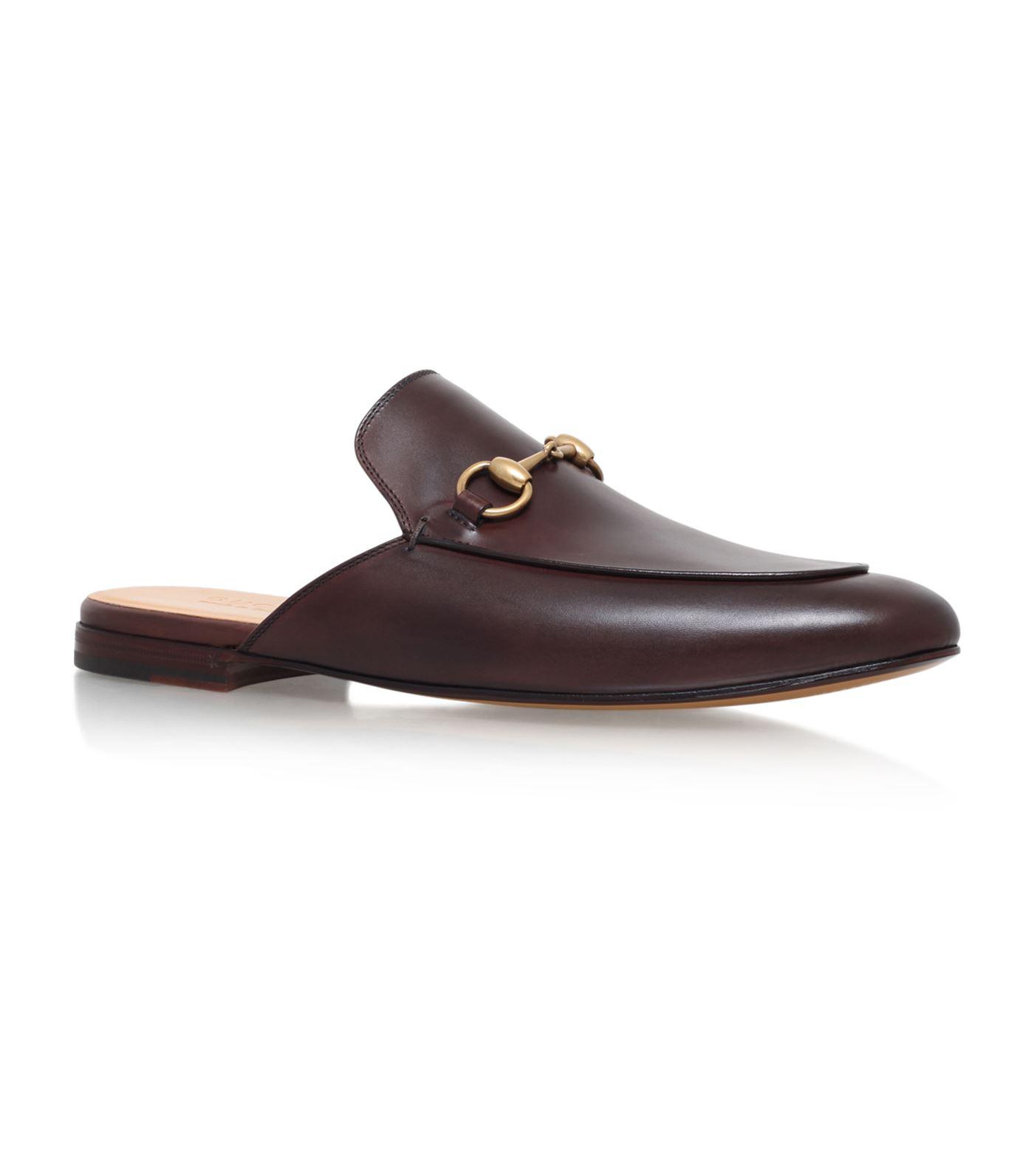 gucci leather horsebit slipper mens