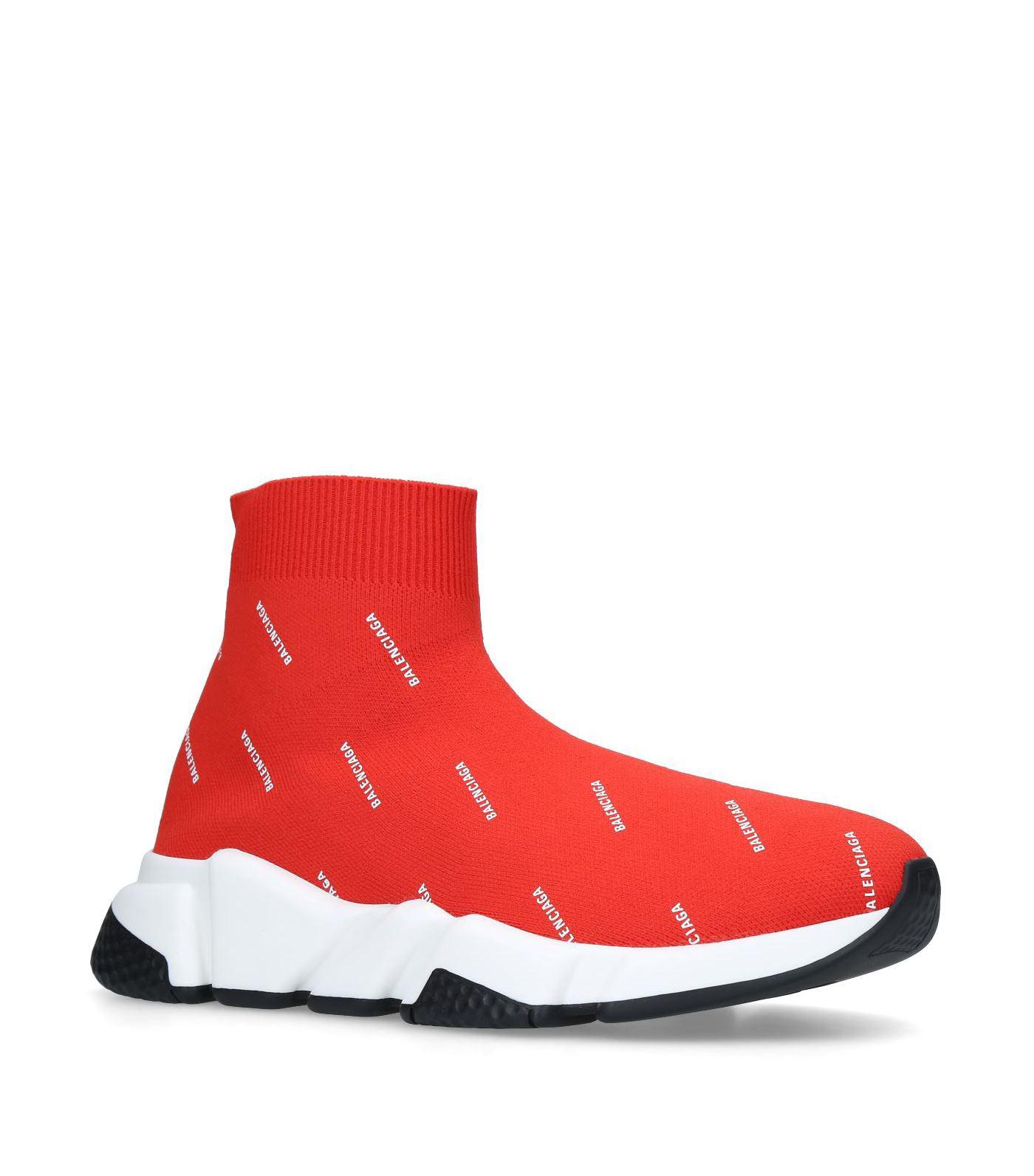 Lyst - Balenciaga Speed High-top Sneakers in Red