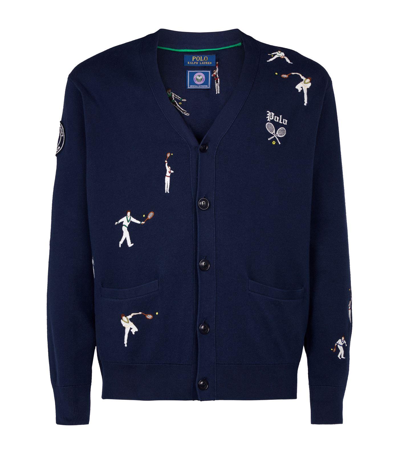 Polo Ralph Lauren Wimbledon Championships Cardigan in Blue for Men - Lyst