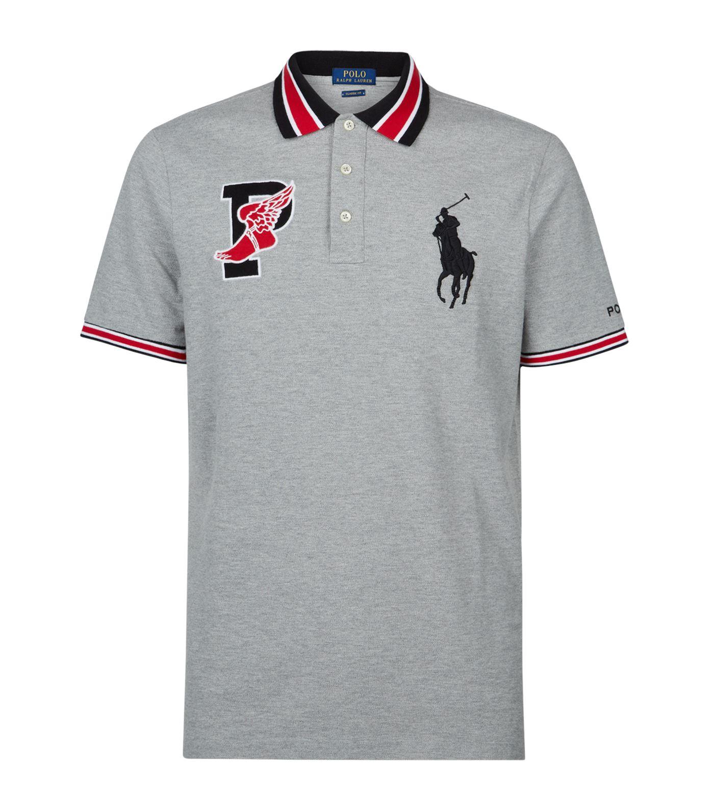 Polo Ralph Lauren Winged Foot Polo Shirt in Grey (Gray) for Men - Lyst