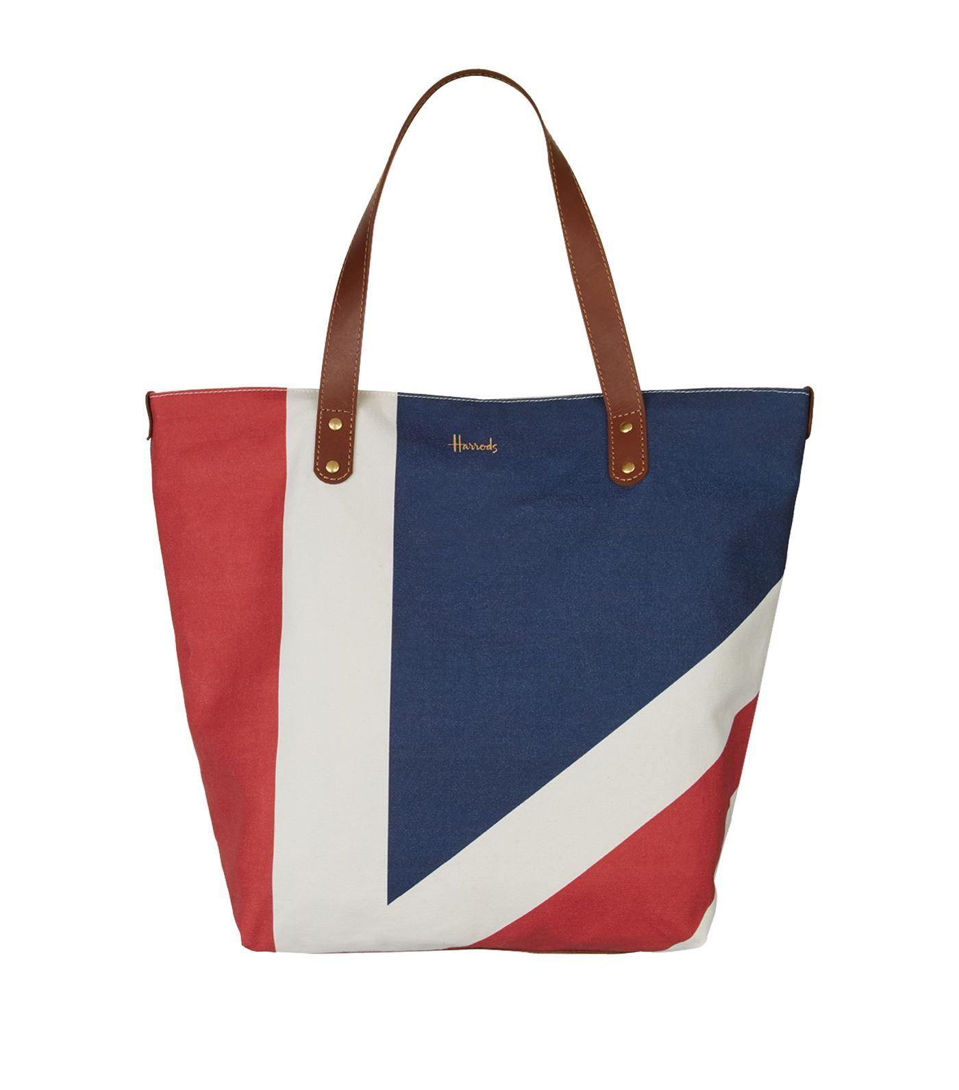 Harrods Union Jack Tote Bag in Blue - Lyst