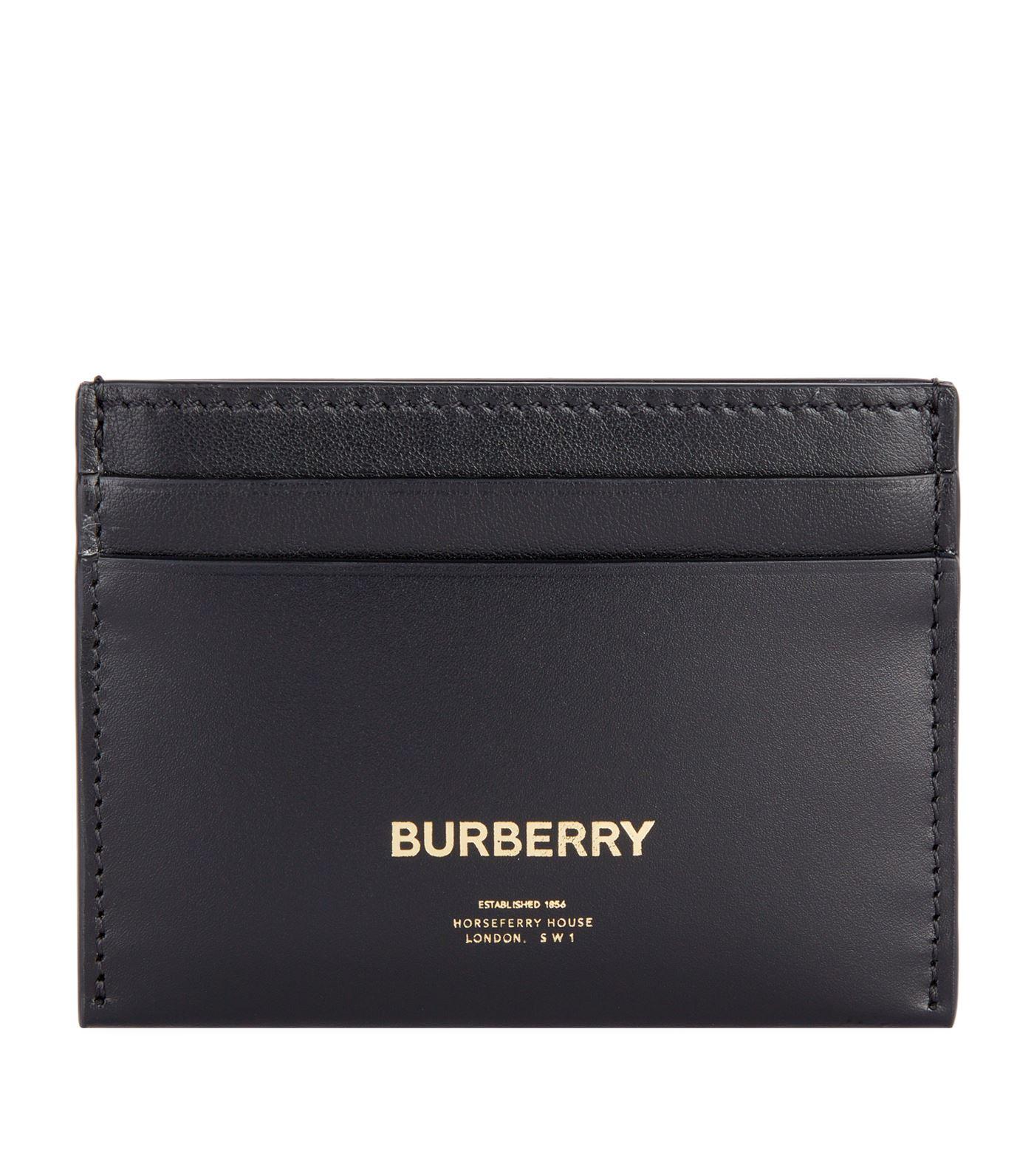 Burberry Leather Horseferry Card Holder in Black Save 19