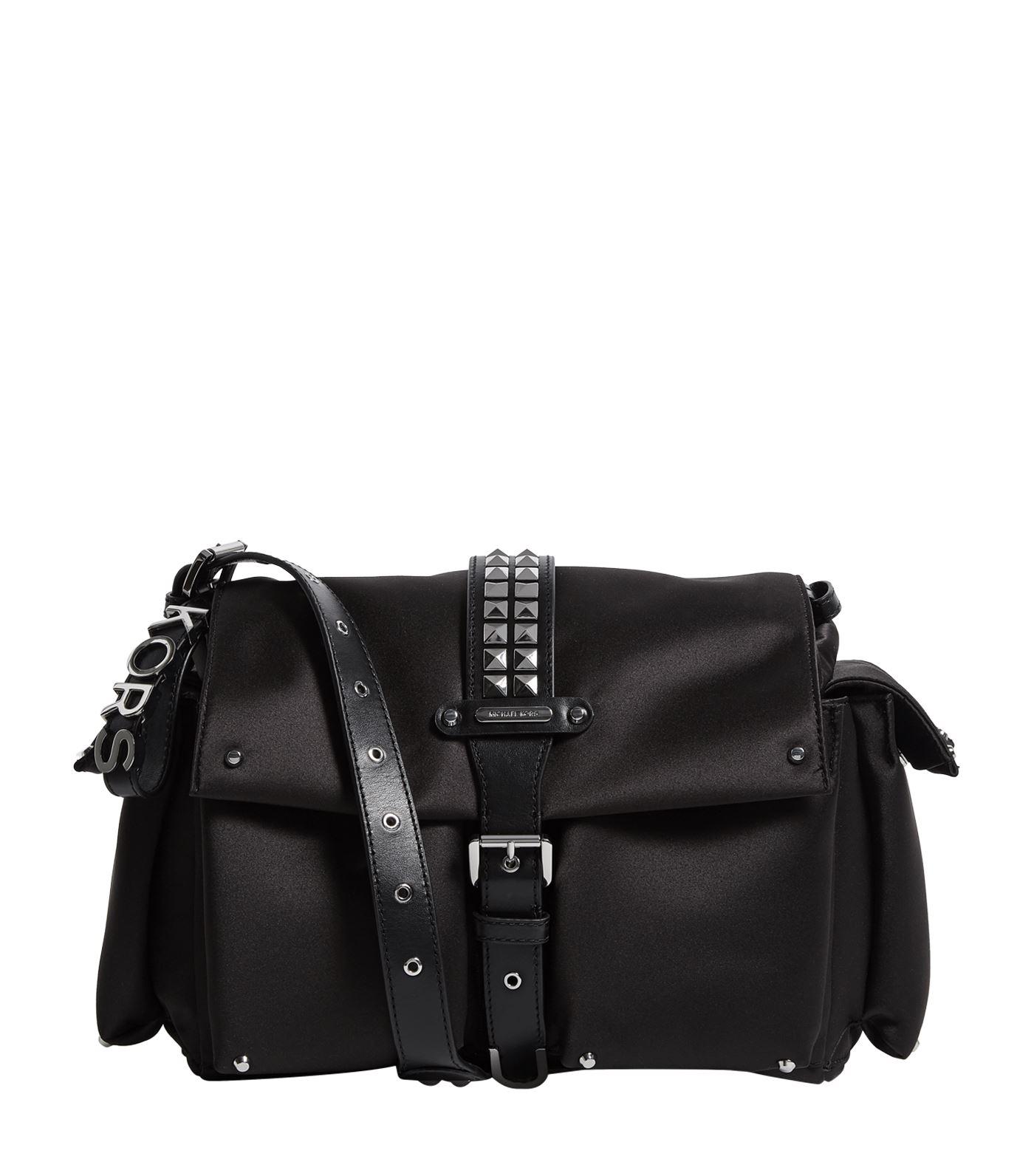 MICHAEL Michael Kors Studded Olivia Shoulder Bag in Black - Lyst