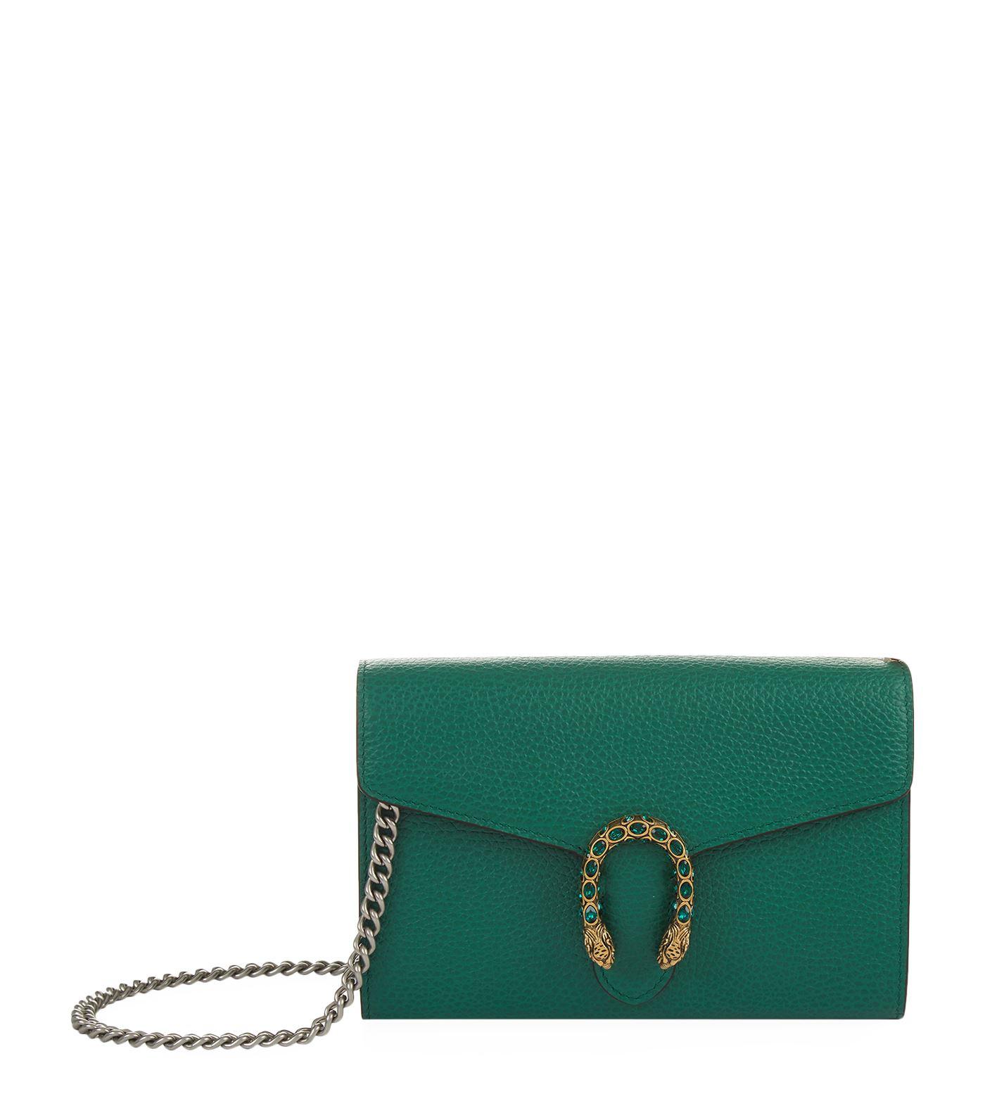 Gucci Mini Leather Dionysus Shoulder Bag in Red - Lyst