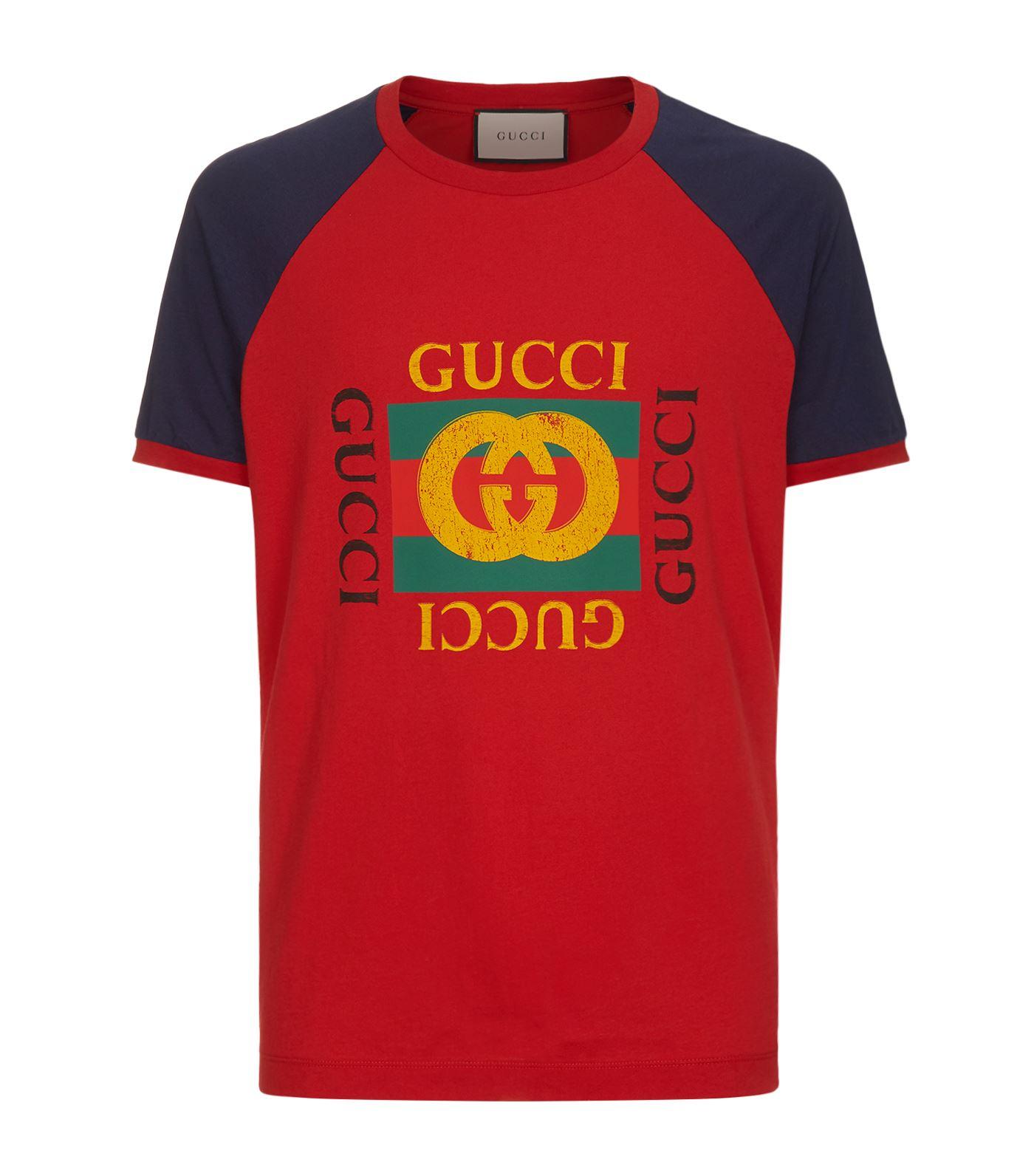 Lyst - Gucci Logo Modern Future Motif T-shirt in Red for Men