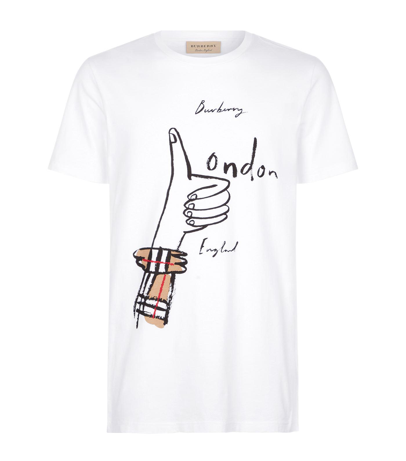 Lyst - Burberry Thumbs Up T-shirt in White for Men