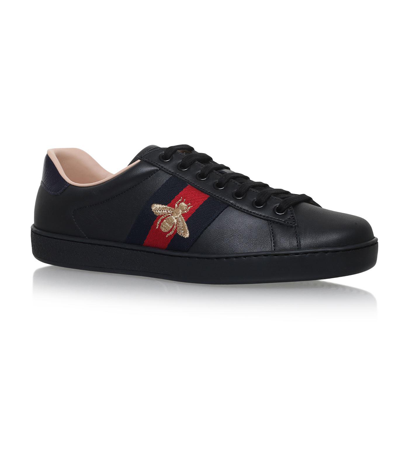 Lyst - Gucci New Ace Black Leather Trainers in Black for Men - Save 14. ...