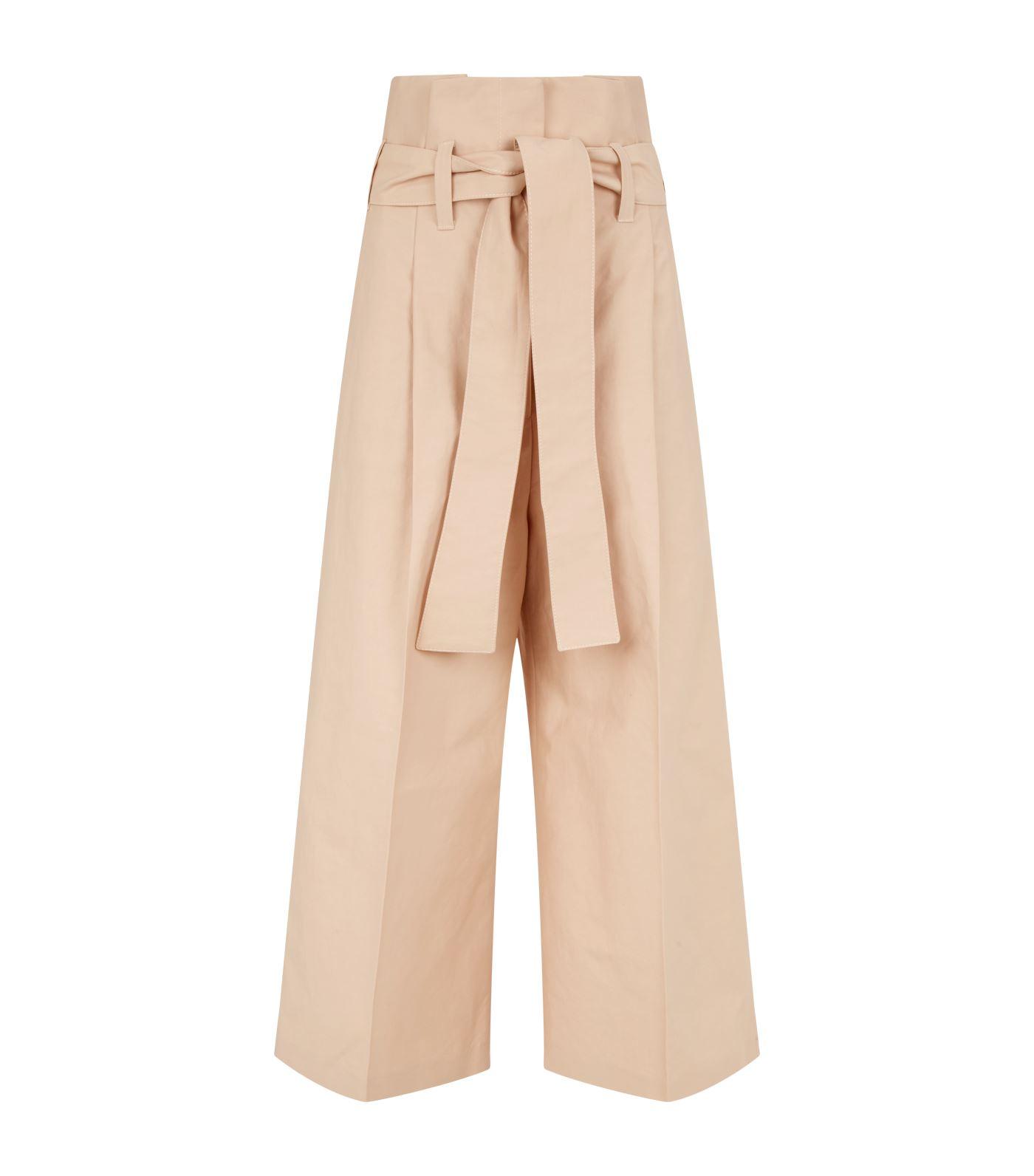 blush pink wide leg trousers