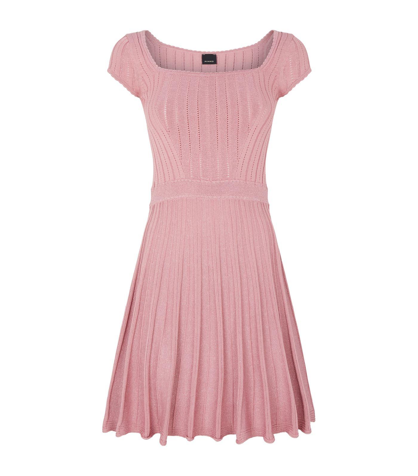 Pinko Knitted Dress in Pink - Lyst